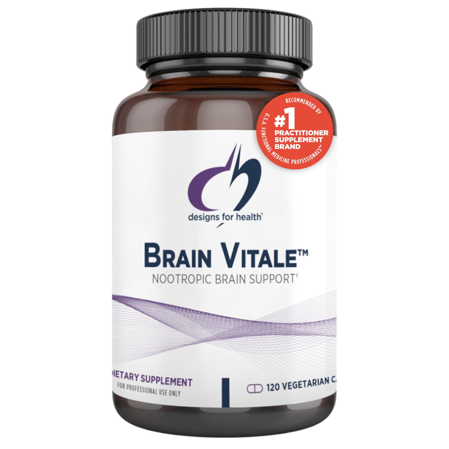 Designs for Health Brain Vitale with Cognizin Citicoline - Nootropic Supplement for Cognition, Mood & Memory Support | Contains GPC Choline, Ginkgo & Acetyl L-Carnitine HCL | 120 Capsules | Ideal for Students, Professionals & Seniors Seeking Mental Clarity