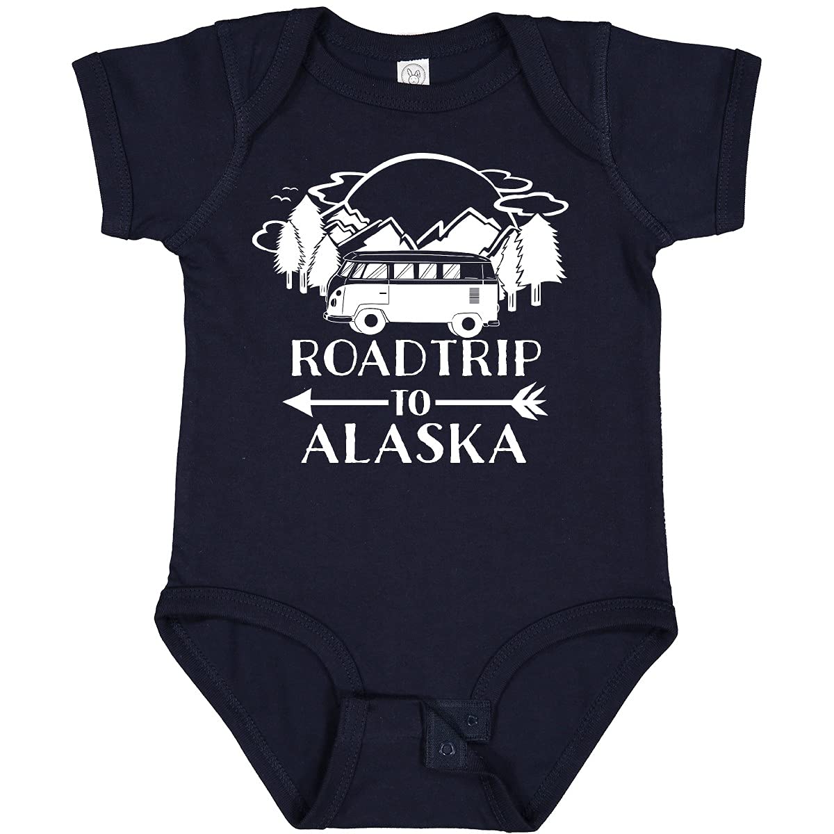 Inktastic Road Trip to Alaska Baby Bodysuit - Cute Travel-Themed Outfit for Infants & Toddlers - Perfect for Family Vacations, Road Trips, and Photo Shoots