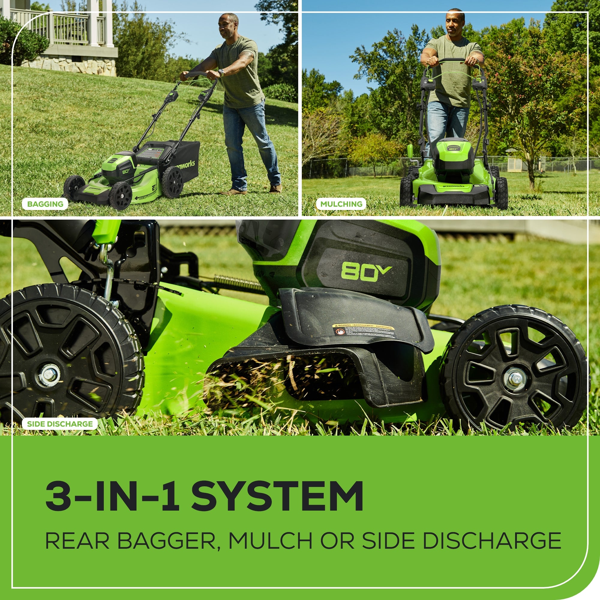 80V 21-Inch Cordless Battery Brushless Self-Propelled Lawn Mower with 4.0Ah Battery & Rapid Charger - 3-Piece Combo Kit for Large Yard Maintenance & Landscaping