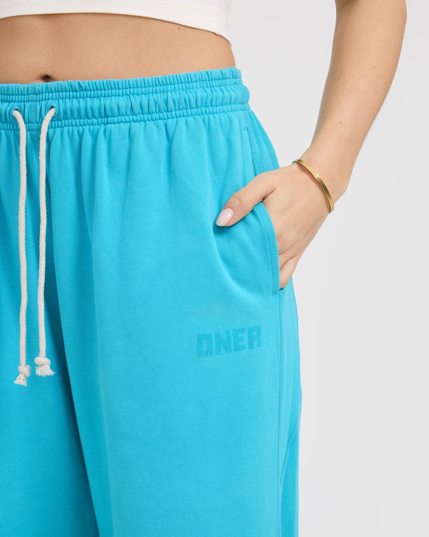 Raw Lounge Wide Leg Joggers for Women - Soft Aqua Blue Yoga Pants with Pockets | Comfortable Loungewear for Home, Yoga, Travel & Casual Wear