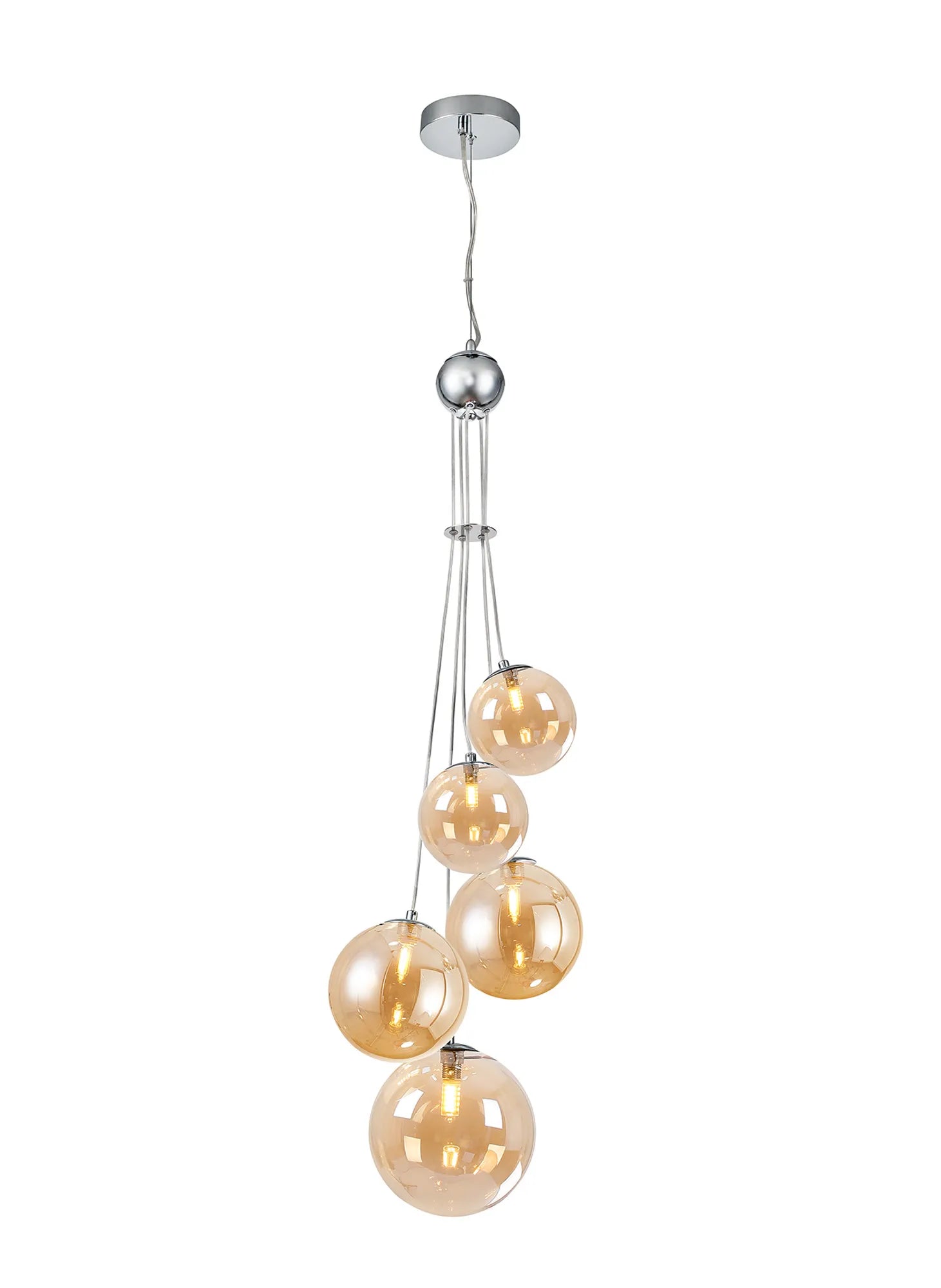 Modern Austin 5-Light Cluster Pendant with G9 Base - Elegant Ceiling Lighting for Dining Room, Kitchen Island, or Entryway