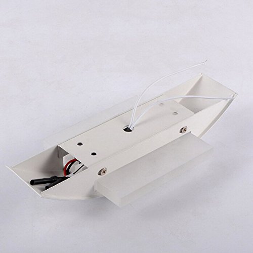 7W LED SMD 2835 Wall Sconce Light Fixture - White Finish Acrylic Shade - Energy Saving Indoor Wall Lighting for Bedroom, Hallway, Living Room, and Staircase