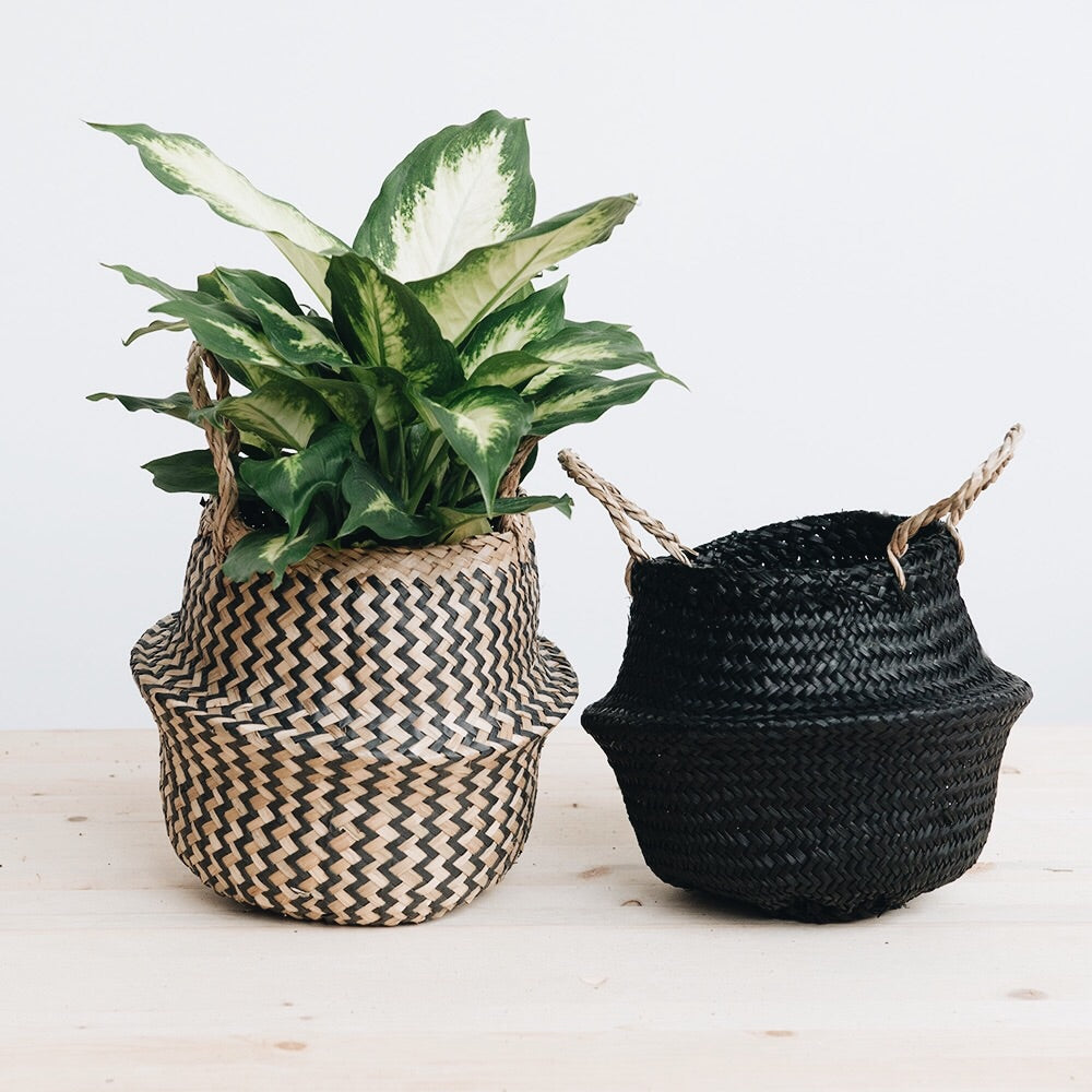 Mini Belly Basket - Black Zigzag Design for Small Pets, Cats & Dogs - Perfect for Home, Travel & Outdoor Adventures