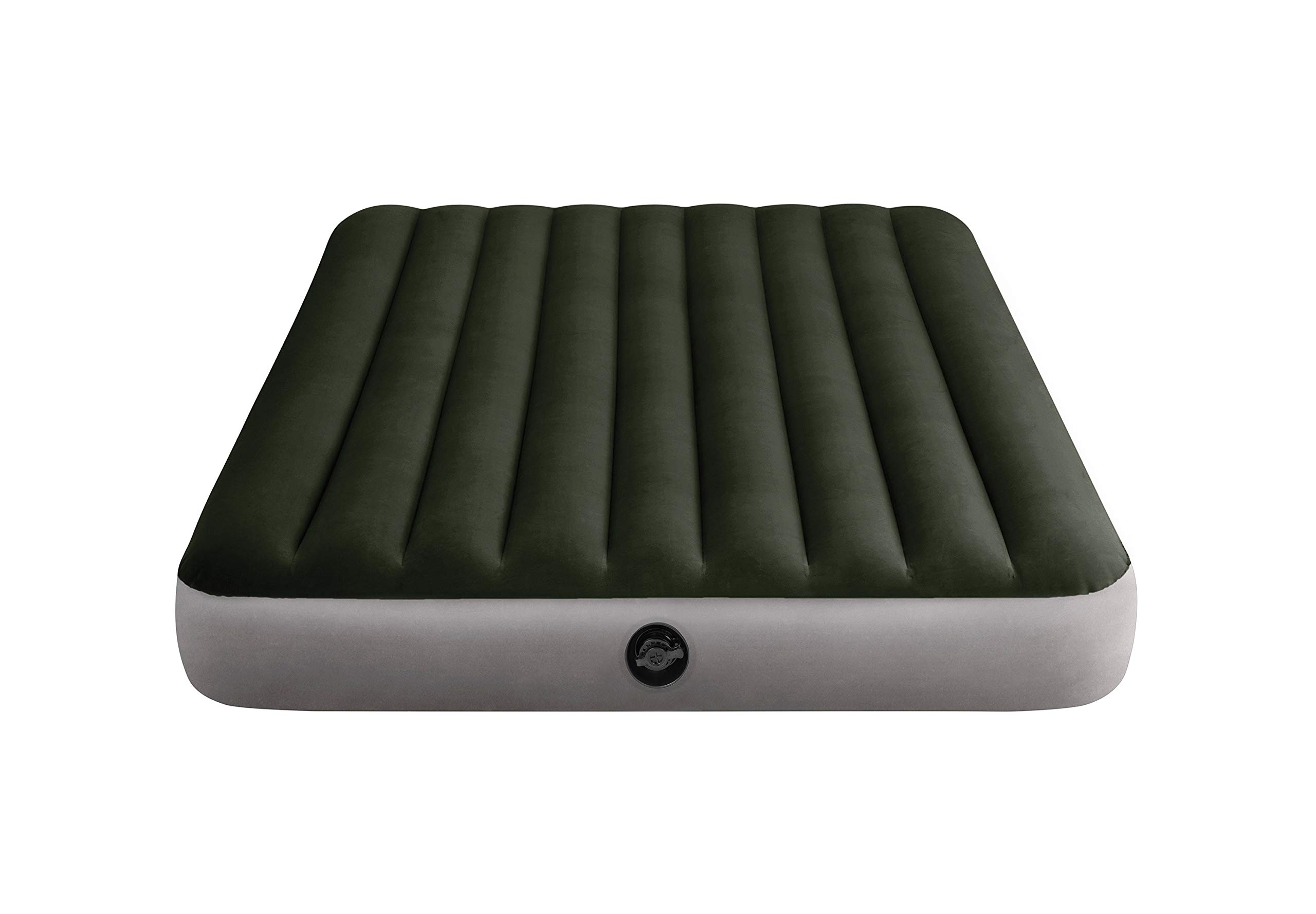 Intex Queen Dura-Beam Prestige Downy Airbed - Inflatable Mattress for Camping, Guests & Home Use - Comfortable & Portable Air Bed with Built-in Pump