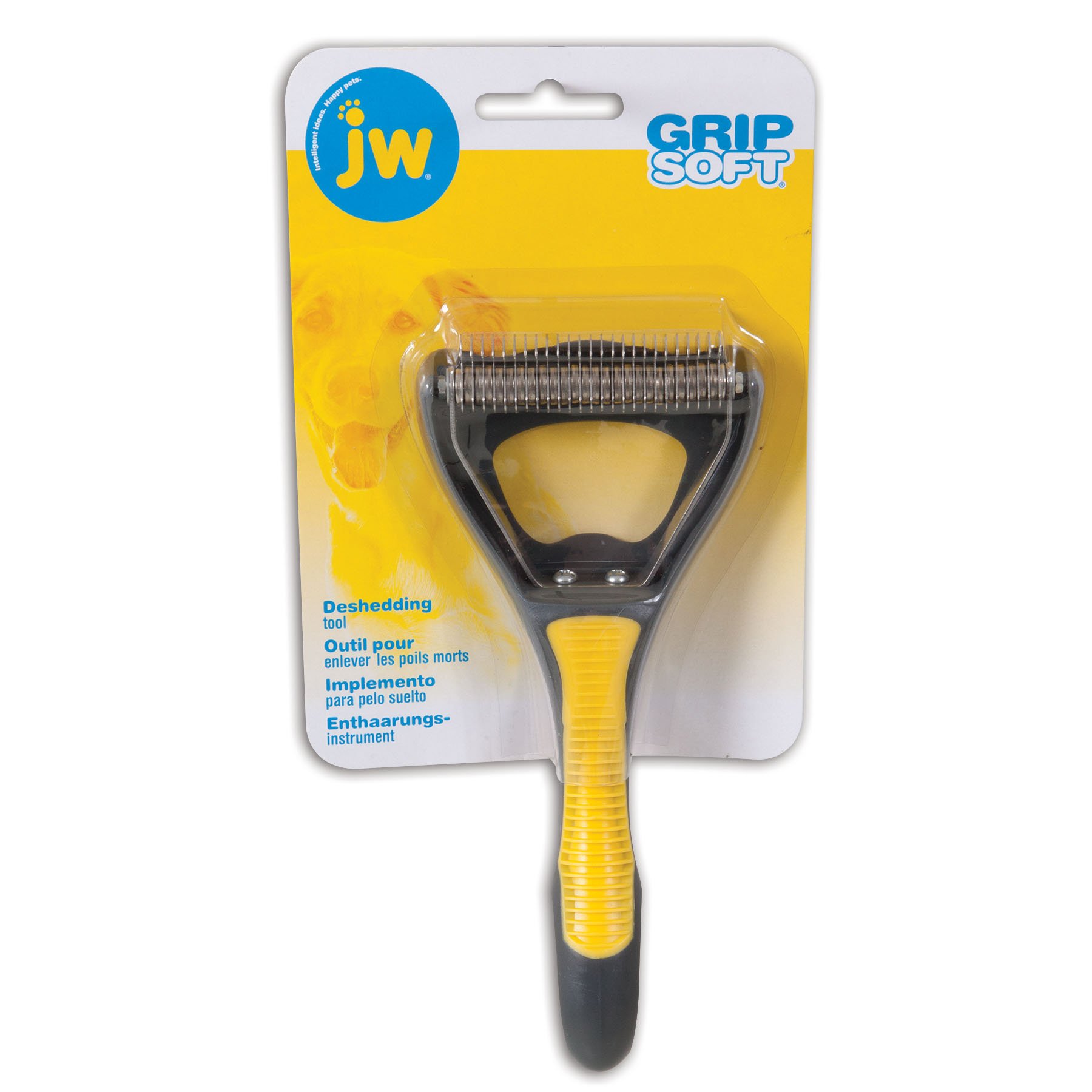 JW Pet Company Dog Deshedding Tool - Gentle Grooming Brush for Shedding Control - Perfect for Long & Short Haired Dogs - At Home & Professional Use