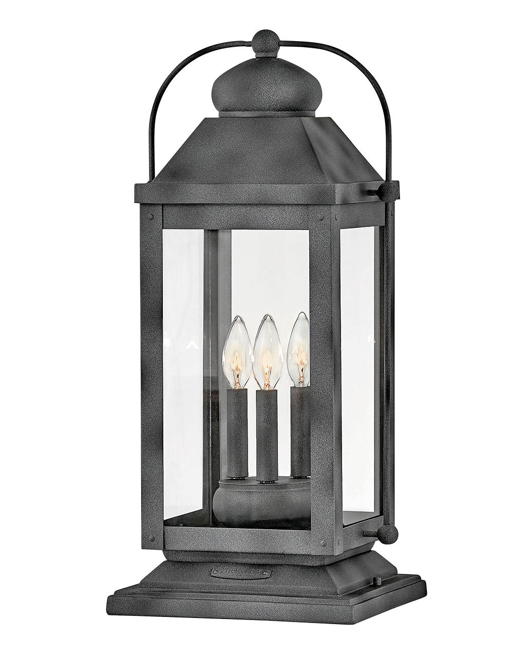 Anchorage LED Pier Mount in Aged Zinc - Durable Outdoor Lighting for Docks, Piers & Waterfronts
