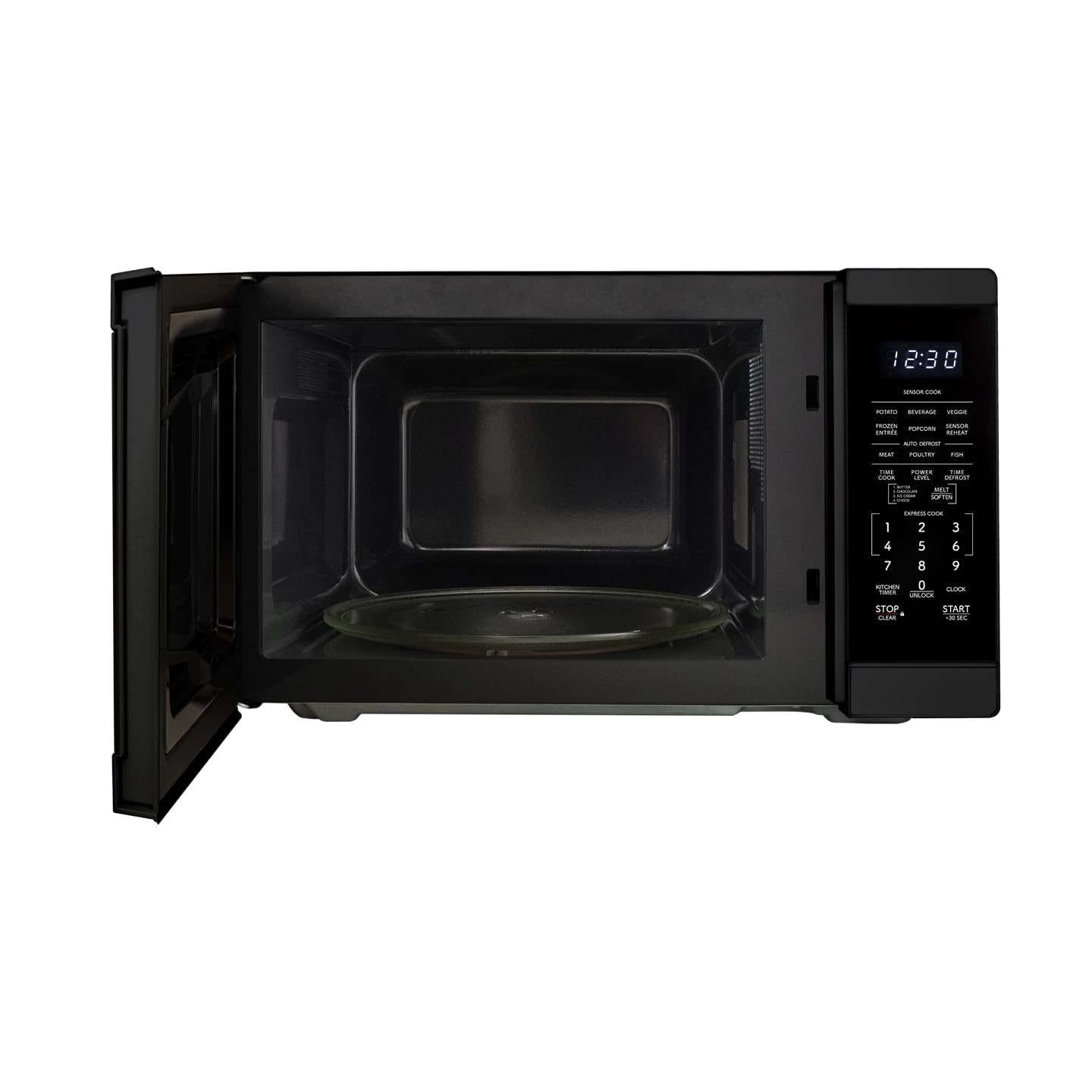 SHARP SMC1461KB 1.4 CuFt Countertop Microwave Oven - 1100W, Black with Removable 12.4