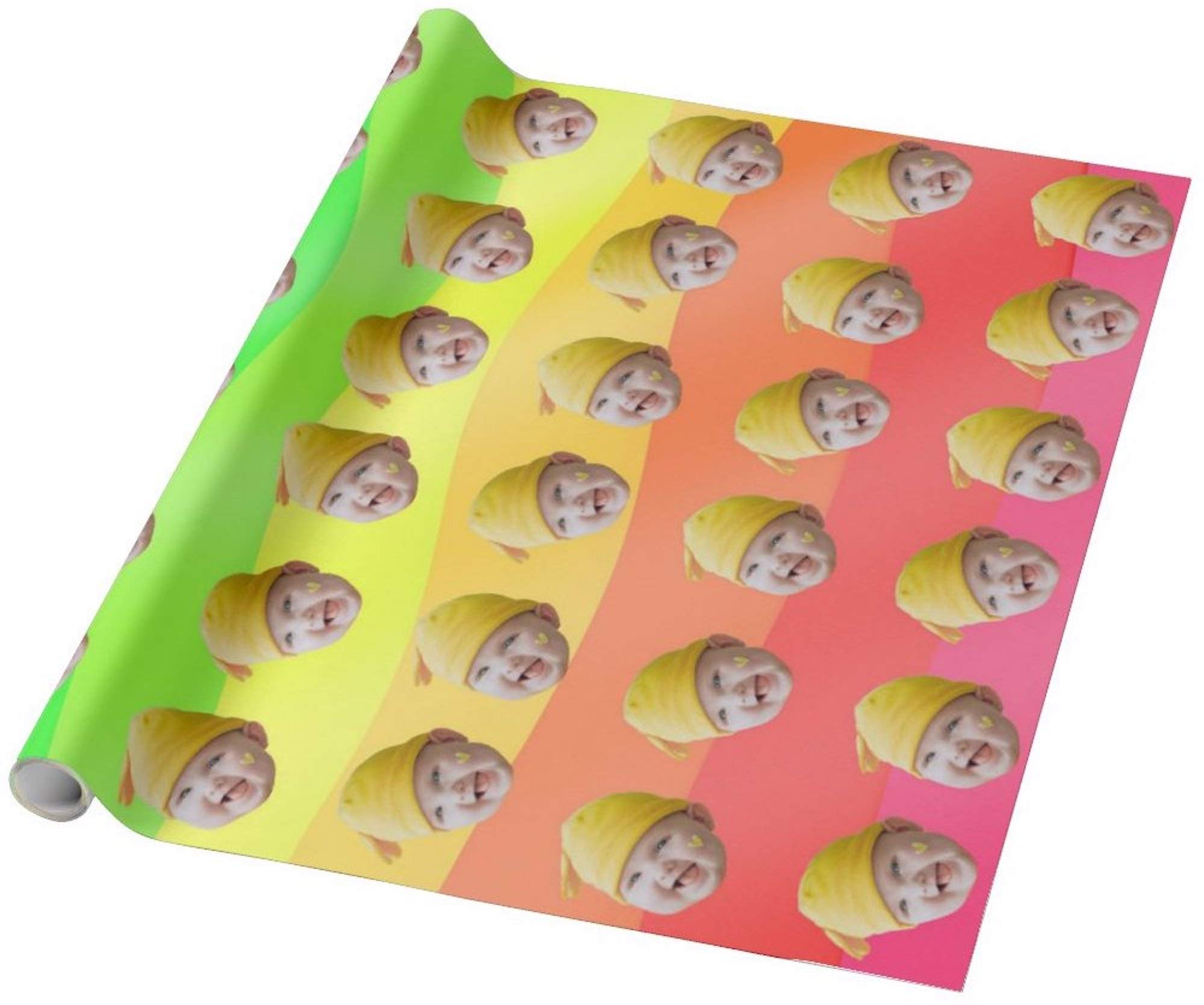 Custom Photo Gift Wrapping Paper Roll - Personalized Face Print for Birthday, Graduation, Christmas & Wedding Presents - Unique Present Wrapping for Boys & Girls - Perfect for DIY Gifts, Party Favors & Special Occasions