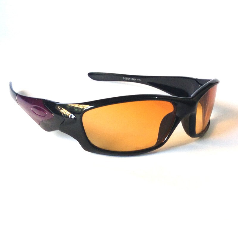 Wraparound Sports Driving HD Night Vision Glasses - Anti-Glare, UV Protection for Night Driving, Cycling & Outdoor Activities