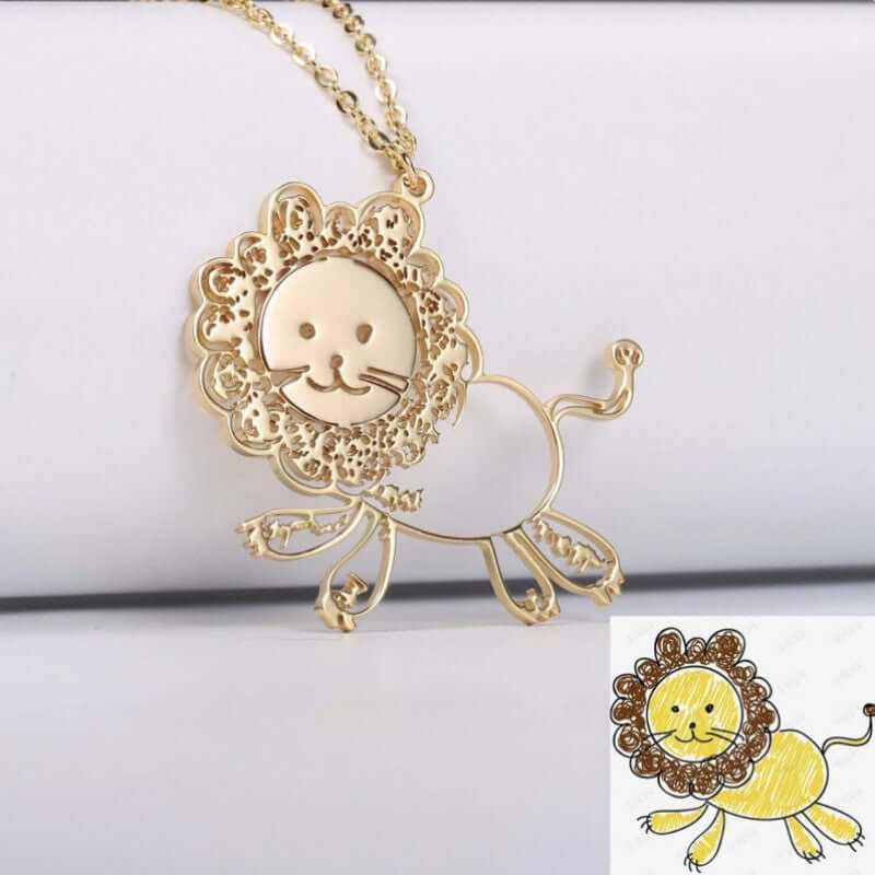 Personalized Hand-Painted Kids Name Necklace - Custom Children's Art Jewelry Gift for Birthdays & Special Occasions | XL893
