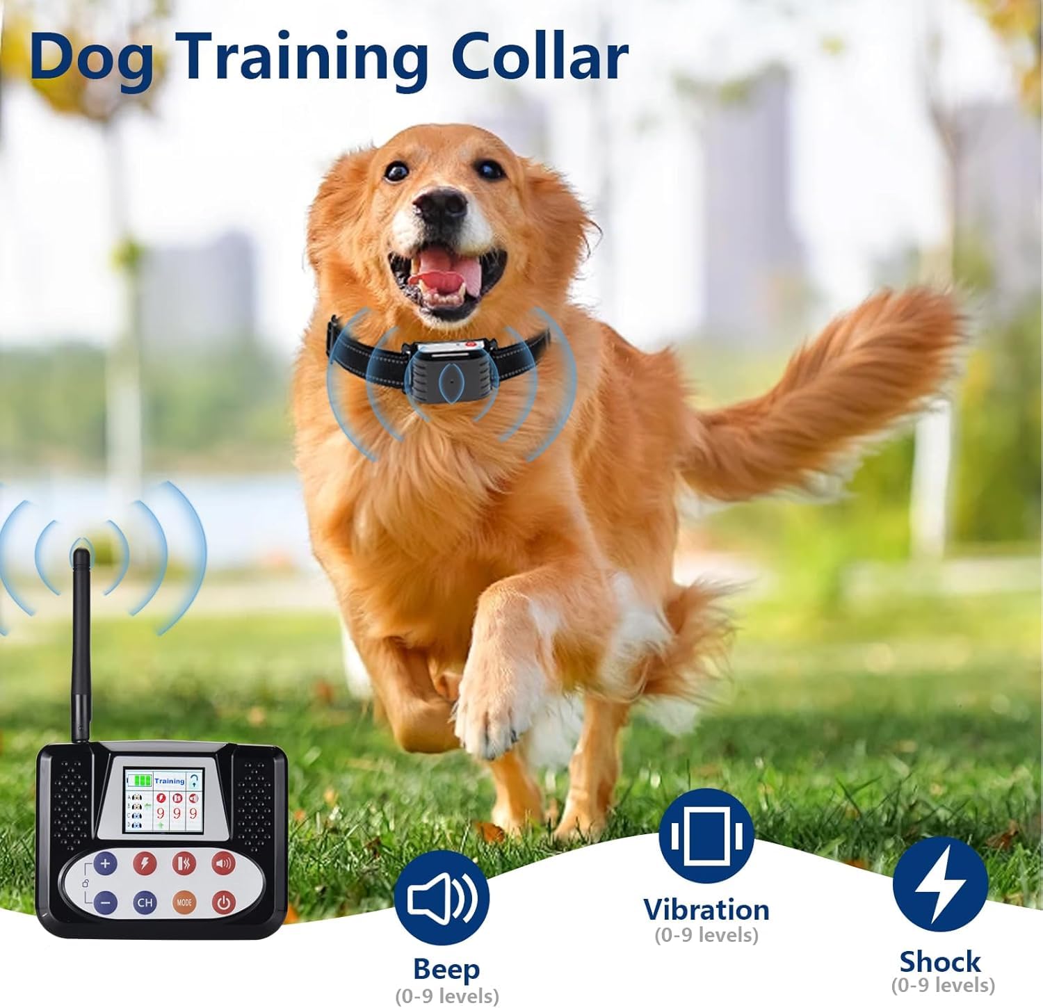 Wireless Dog Fence System for 2 Dogs with Training Collar - Rechargeable & Adjustable Range Pet Containment Solution for Large/Medium Yards, Perfect for Outdoor Training & Backyard Security