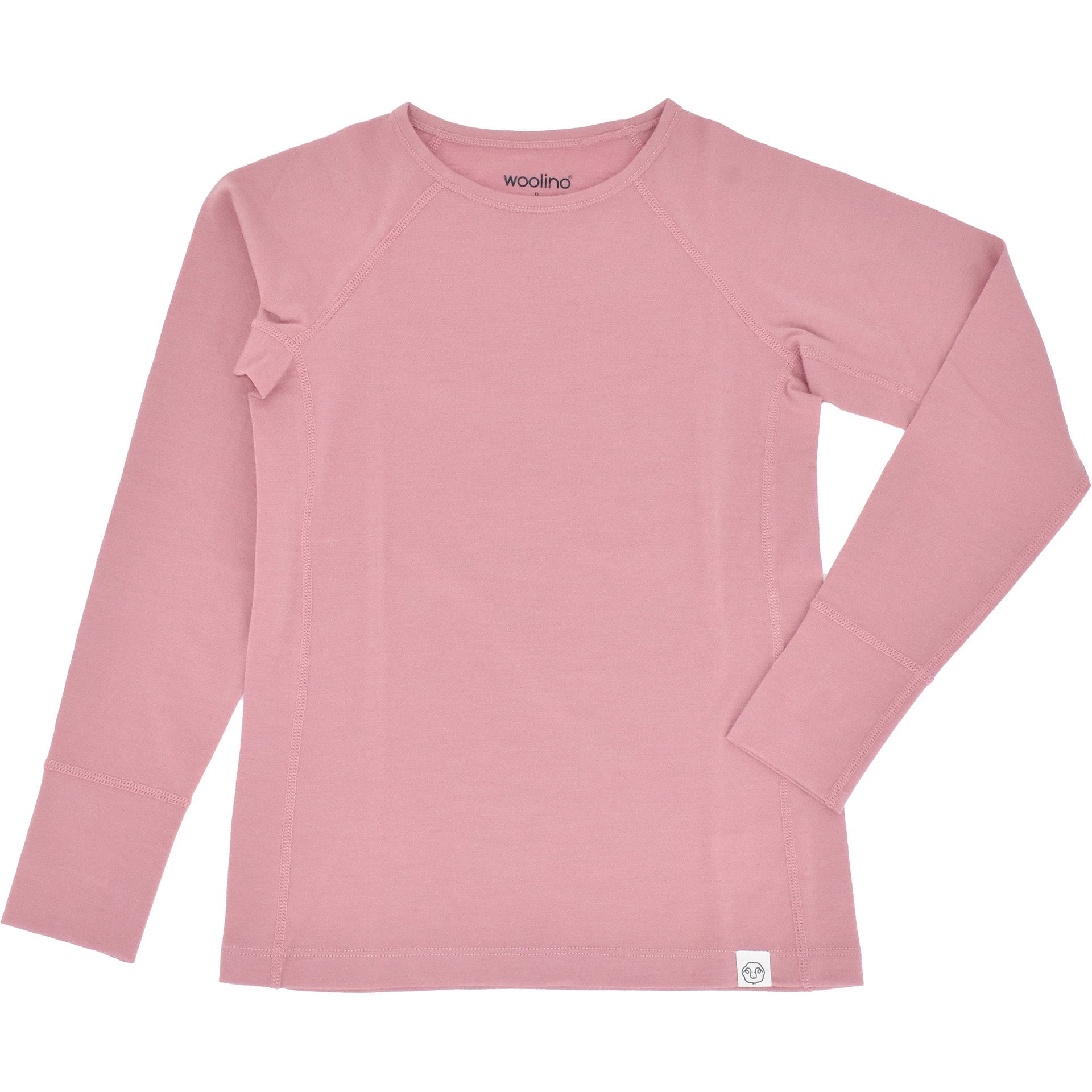 Kids Merino Wool Base Layer - Long Sleeve Thermal Top for Boys & Girls in Blush Pink | Warm Winter Underwear for Skiing, Snowboarding & Outdoor Activities