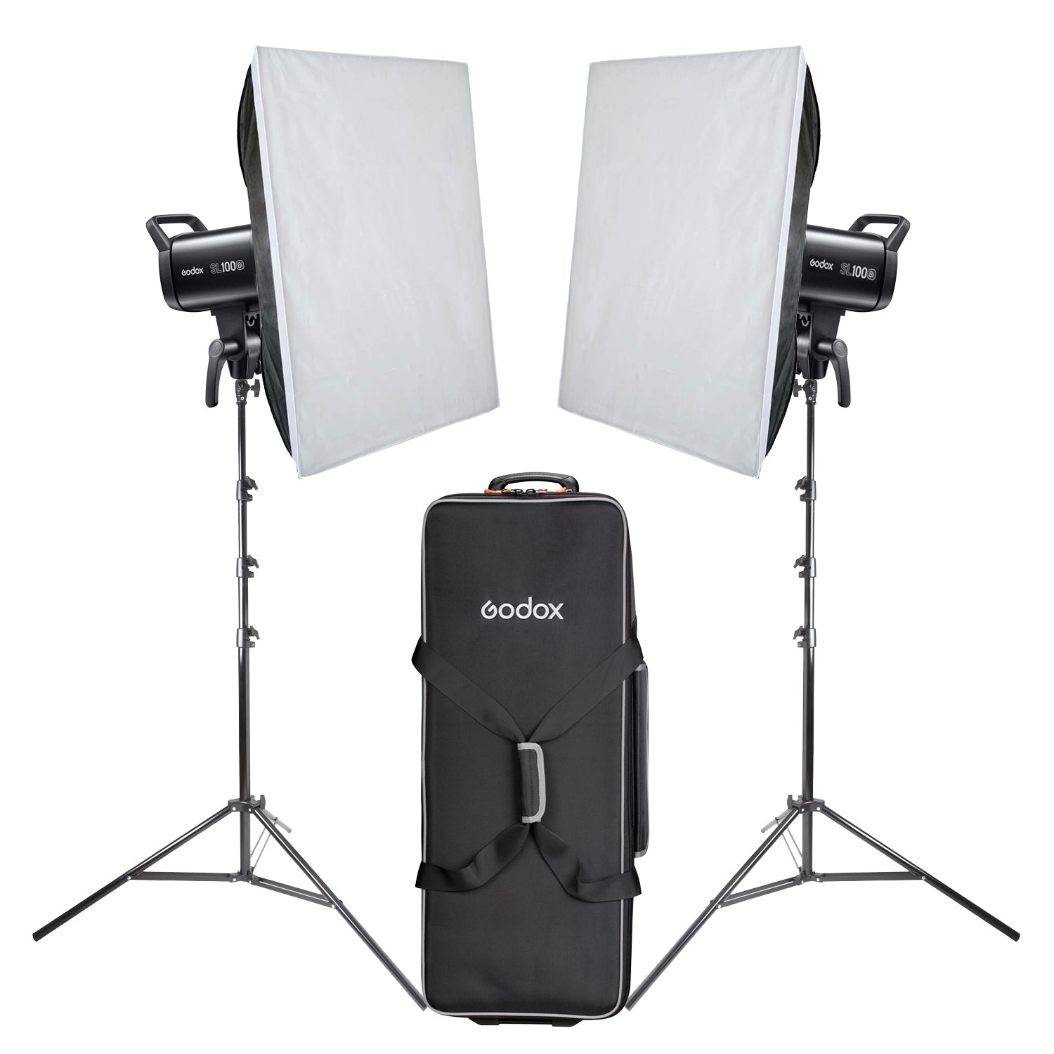 Godox SL100Bi 100W LED Video Light with Twin Softbox Kit - Professional Continuous Lighting for YouTube, Photography, and Studio Filming