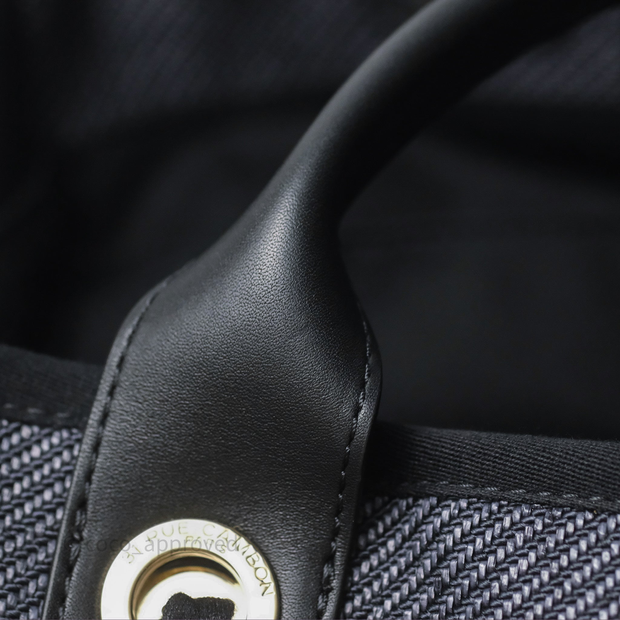 Chanel Canvas Deauville Large Tote Bag in Navy with Gold Hardware - Luxury Designer Handbag for Women, Perfect for Travel, Work & Everyday Use