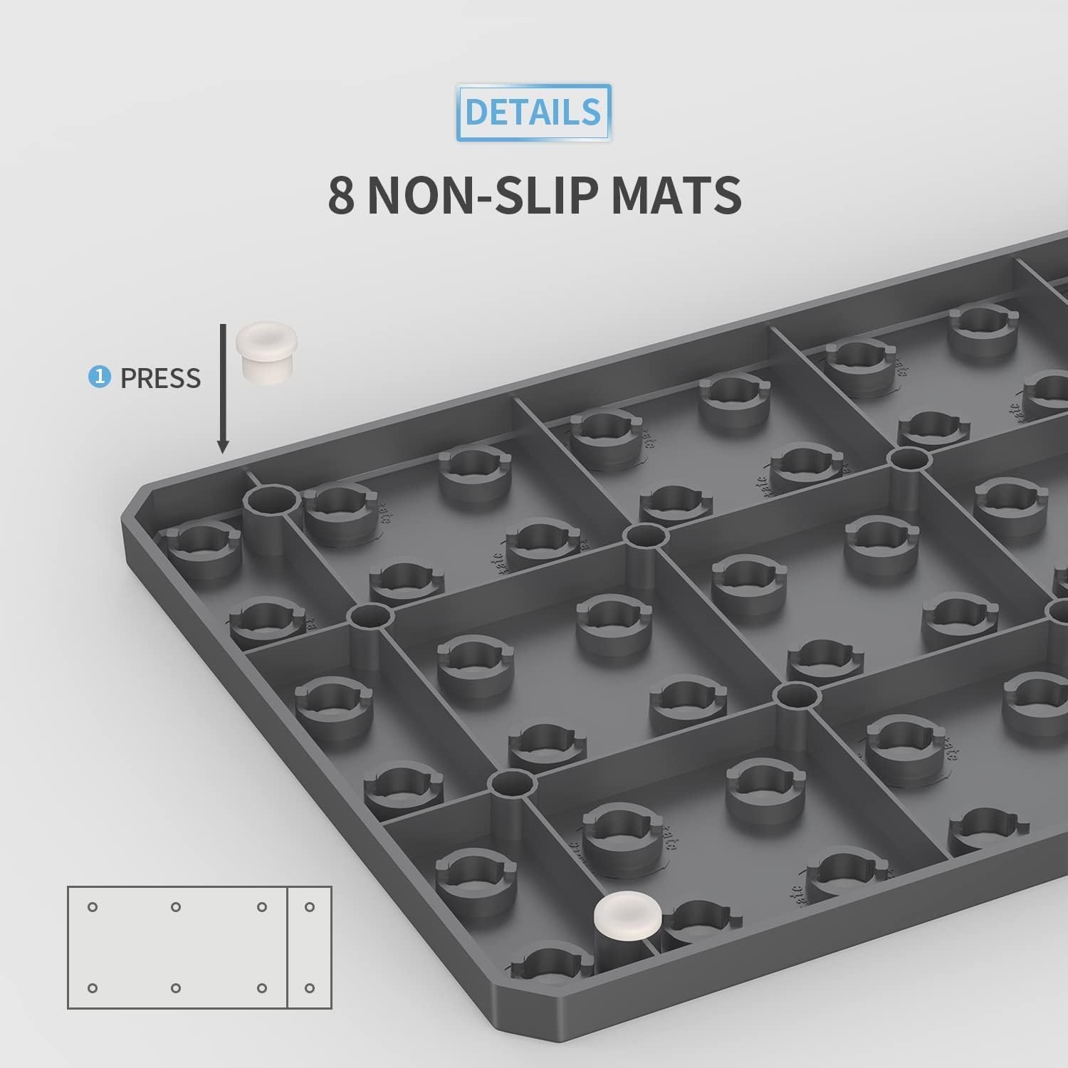 MVM Enterprise Adjustable Pegboard Drawer Organizer - Kitchen Drawer Organizers and Dividers for Utensils, Bowls & Tableware Storage - Perfect for Kitchen Organization, Pantry Shelving and Drying Rack Use