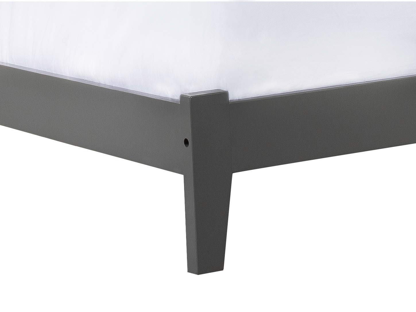 AFI Madison Twin Size Foundation Bed Frame with USB Charging Ports, Grey - Perfect for Small Bedrooms, Guest Rooms & Kids' Rooms