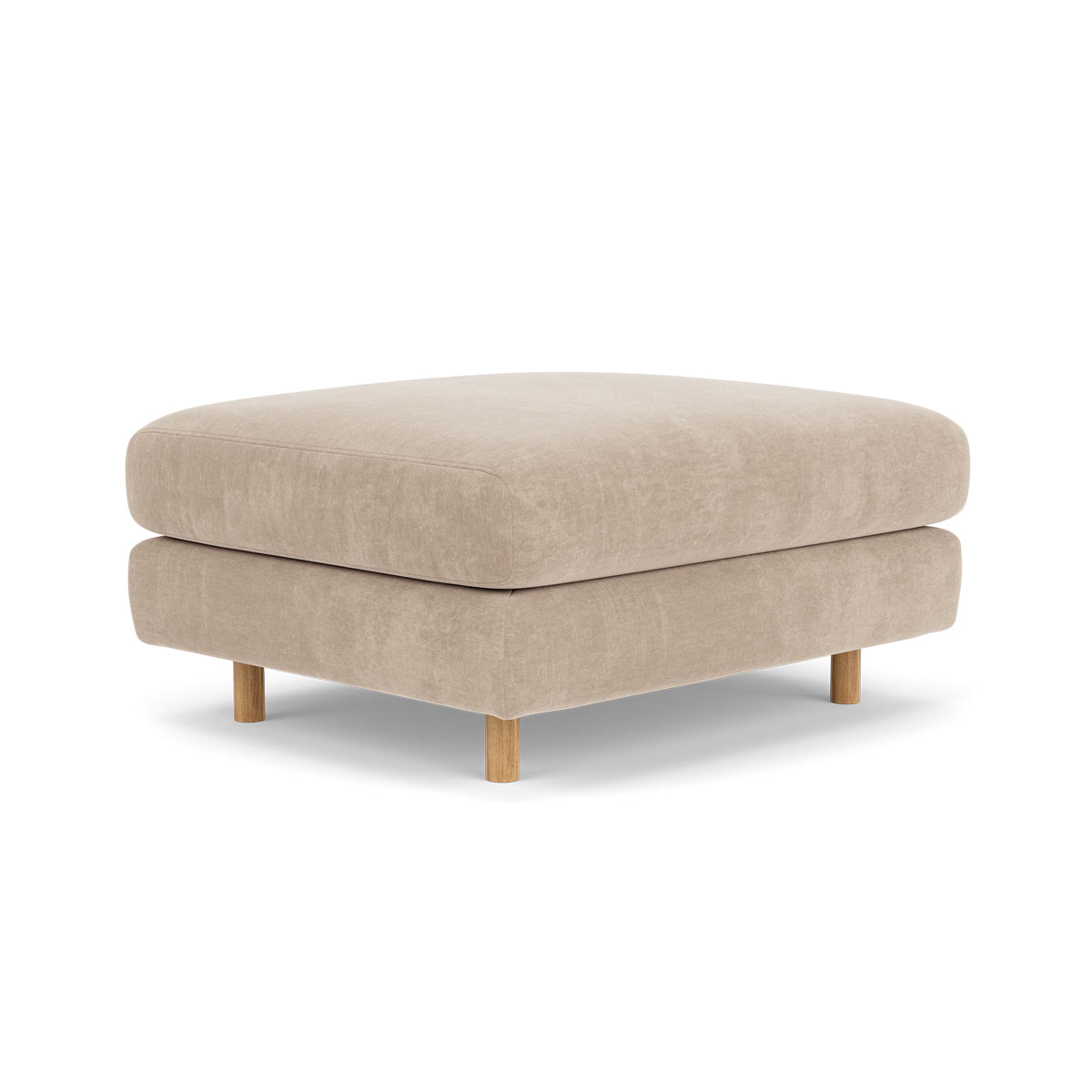 Dylan Fabric Ottoman - Soft and Stylish Footrest, Storage Bench, Living Room Accent Piece - Perfect for Small Spaces, Bedroom, or Lounge Area