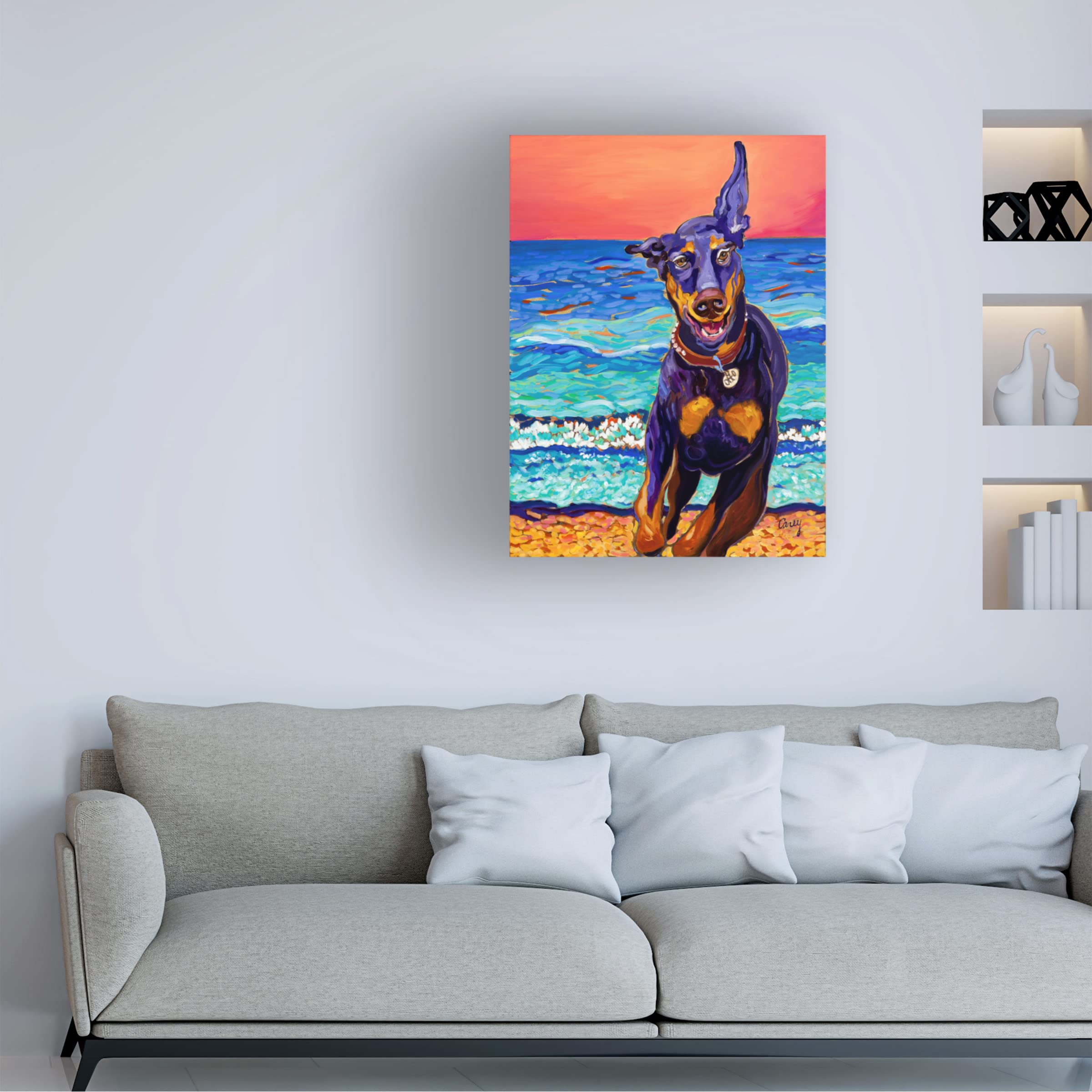 Trademark Fine Art 'Otto' Canvas Wall Art Print by Cathy Carey - Modern Abstract Painting for Living Room, Bedroom & Office Decor