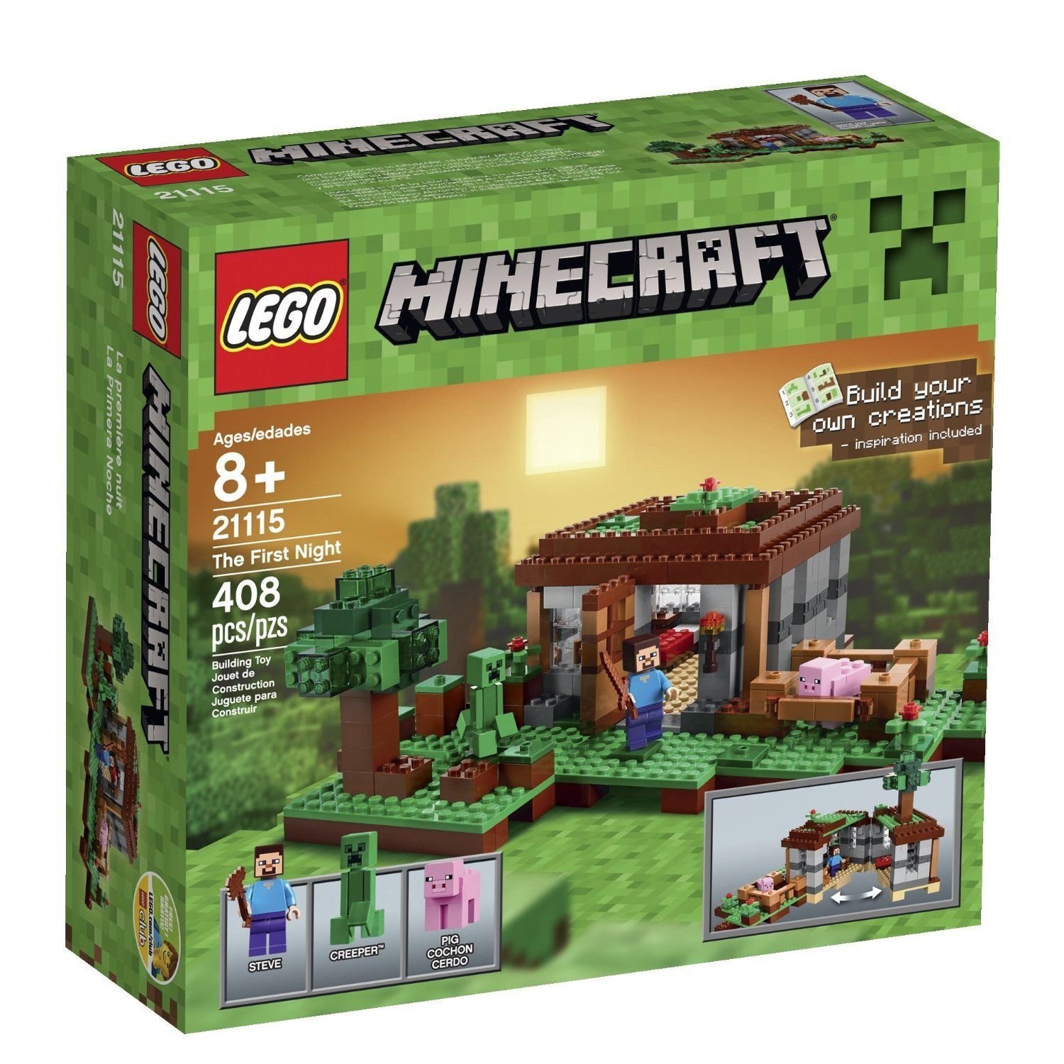 LEGO Minecraft 21115 The First Night Building Set - Creative Construction Toy for Kids & Adults - Perfect for Minecraft Fans, Birthday Gifts & Collectors - Build, Play & Display Scenes from The First Night Adventure