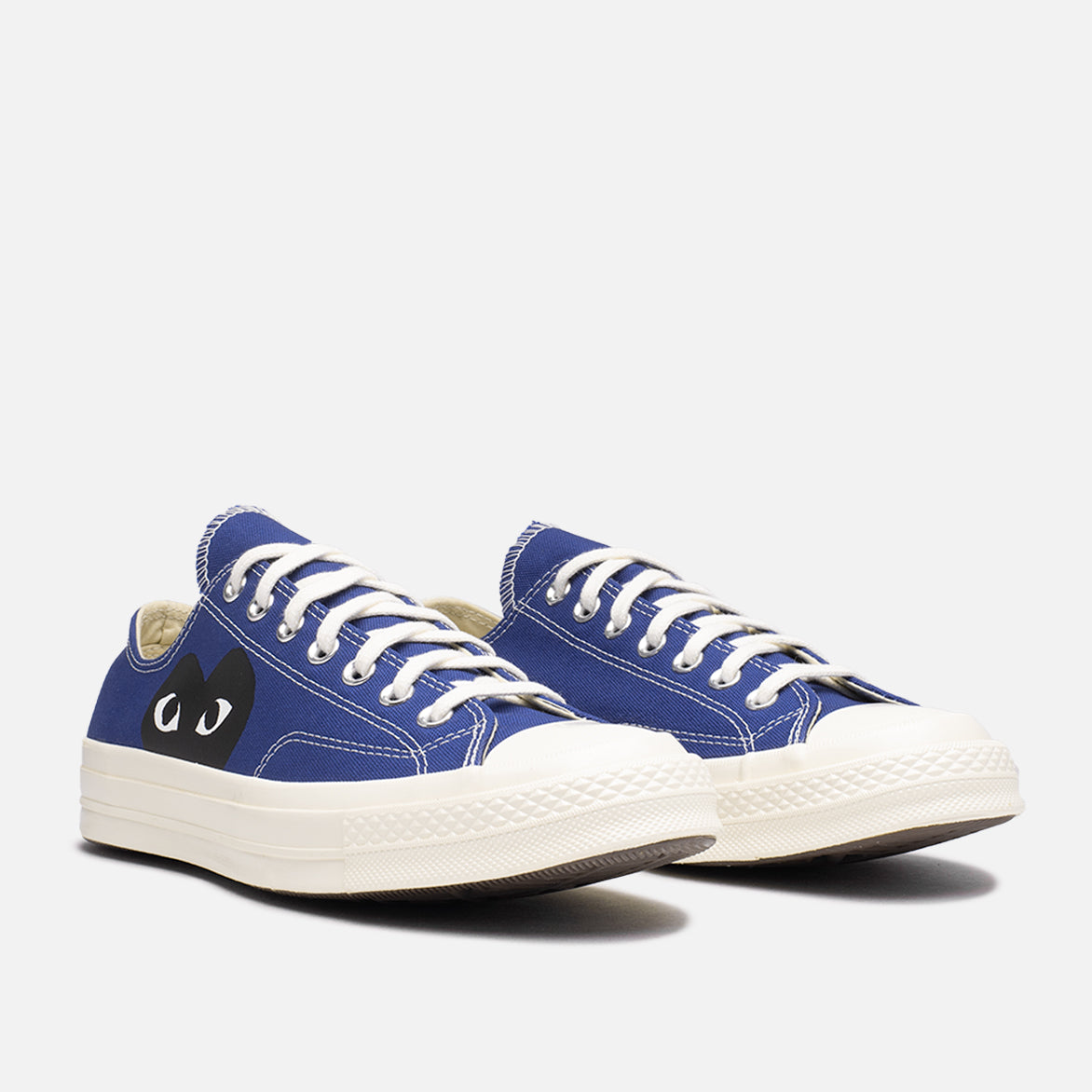 CDG PLAY x Converse Chuck 70 OX Sneakers - Black Heart Blue Quartz Colorway | Casual Streetwear Shoes for Men & Women | Perfect for Everyday Wear & Urban Fashion