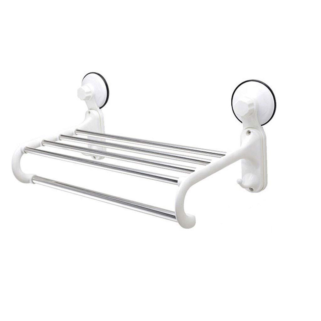 YFQHDD Vacuum Suction Cup Towel Bar - Removable Shower Mat Rod, Adhesive Towel Rack for Bathroom & Shower Door - Perfect for Bathroom Organization and Space Saving