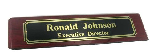 Personalized Engraved Wooden Name Plate - 10