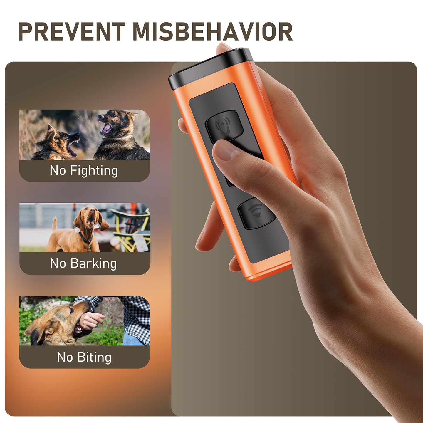 Rechargeable Ultrasonic Dog Bark Deterrent Device - 50ft Long Range Anti-Barking Training Tool for Dogs | Safe & Humane Alternative to Shock Collars | Perfect for Home, Yard, and Neighborhood Use