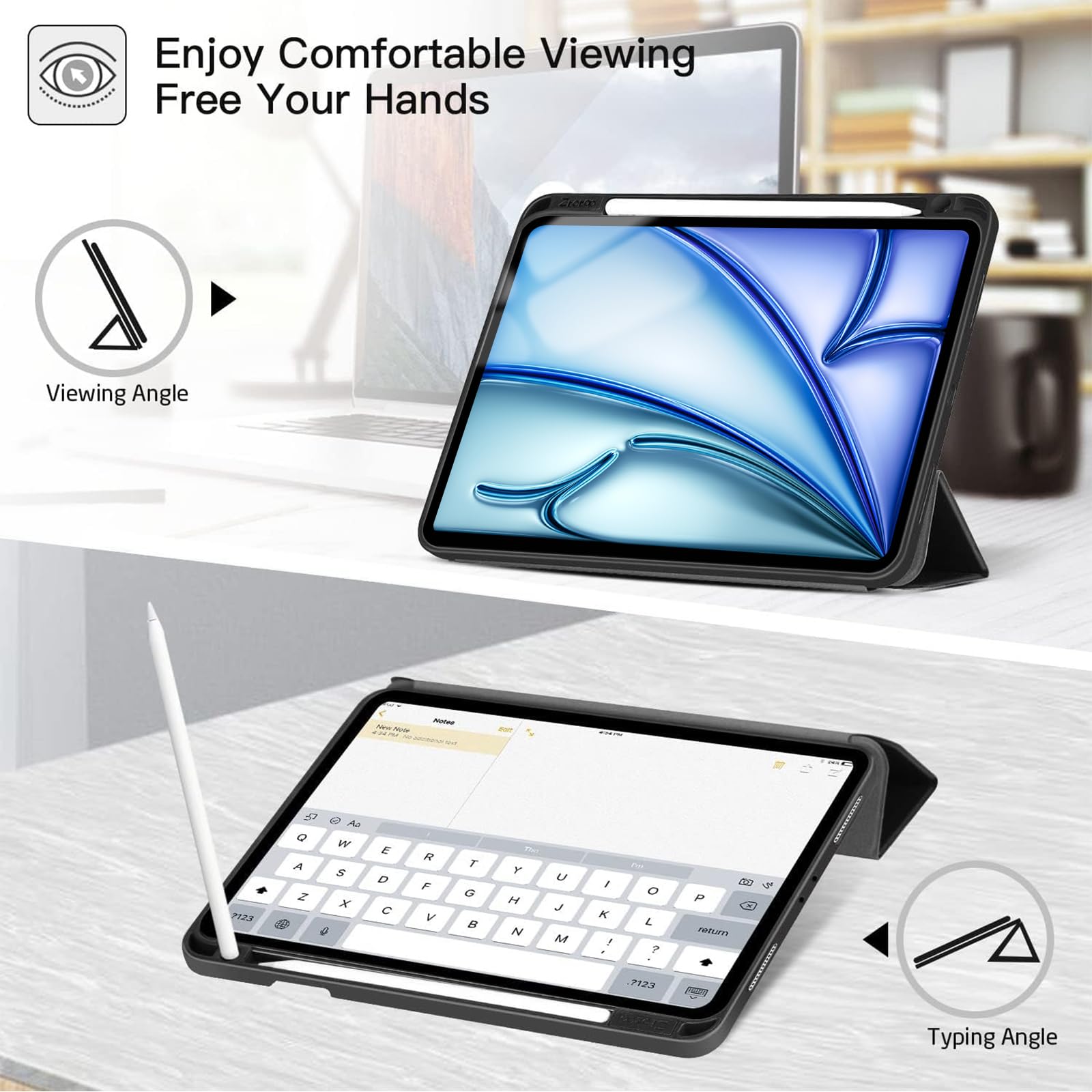 Ztotop iPad Air 11 Inch Case (M3/M2 2025/2024) & iPad Air 5th/4th Gen 10.9 Inch (2022/2020) & iPad Pro 11
