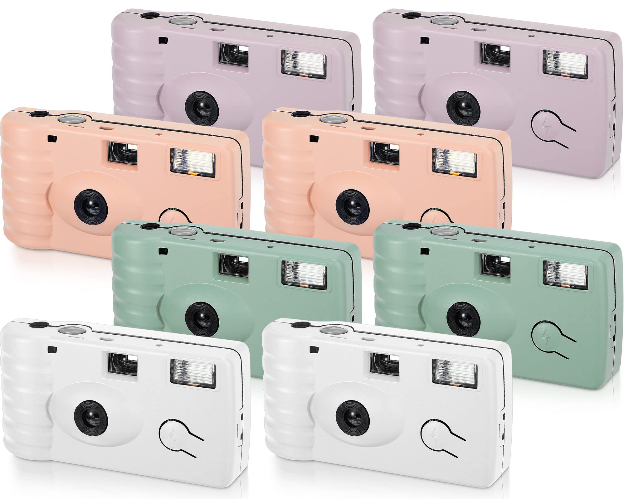 LEIFIDE 8 Pack Disposable 35mm Film Cameras with Flash - Bulk Wedding, Anniversary, Travel & Party Photography Supplies (Color Film, Single Use, Cute Colors) - Perfect for Capturing Memories at Events, Vacations & Special Occasions