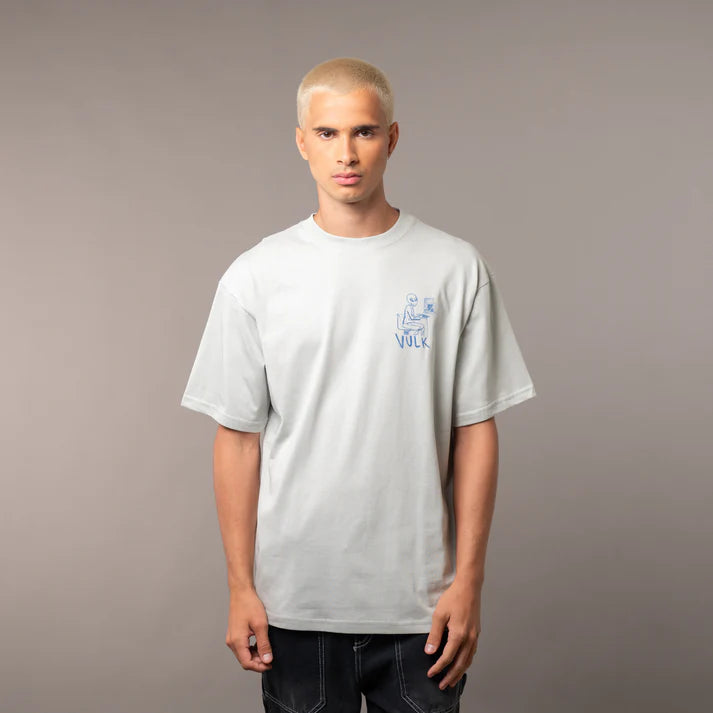 Vulk Back In Bu Grey T-Shirt for Men - Comfortable & Stylish Casual Wear for Gym, Workout, and Everyday Use