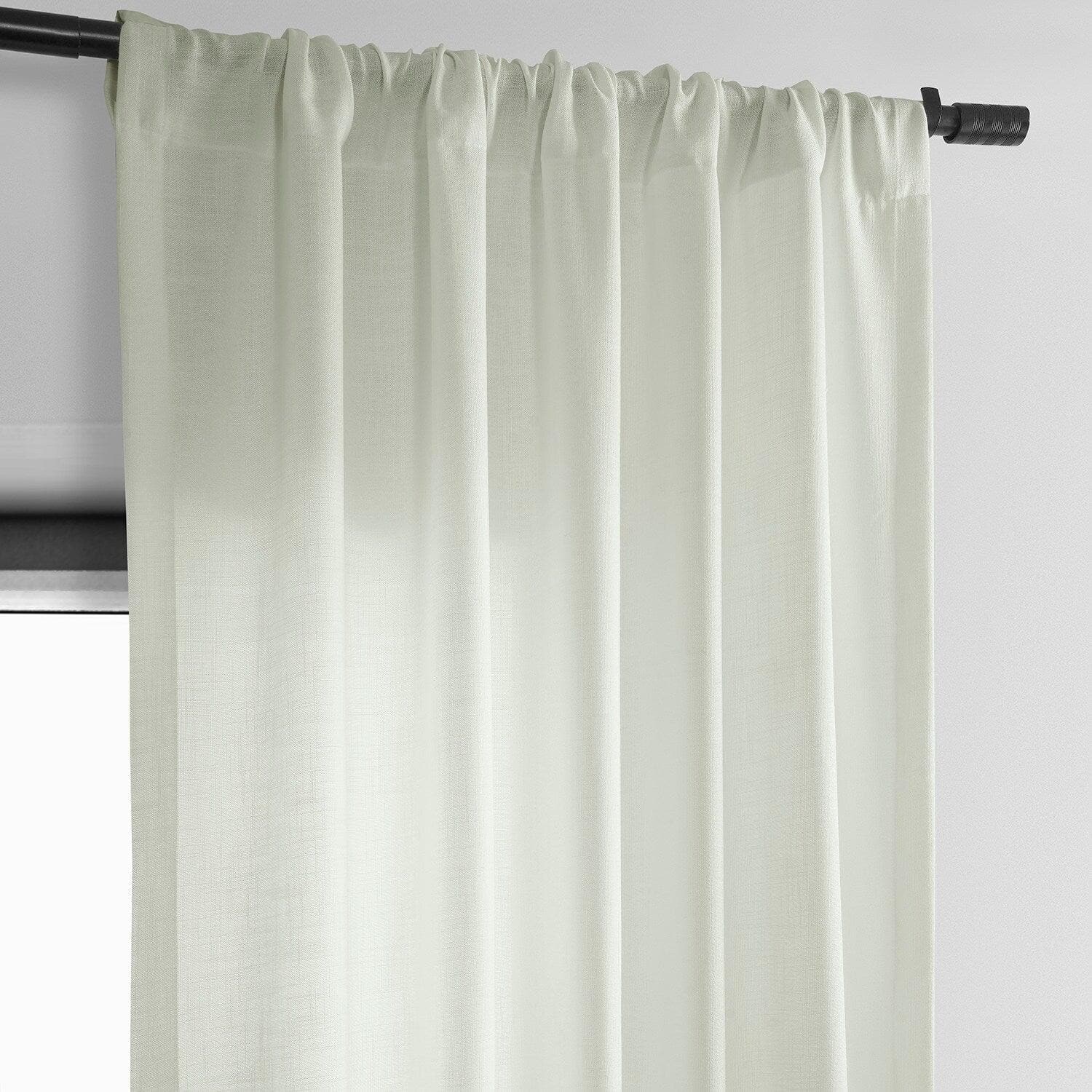 Light Ivory Classic Faux Linen Curtains - Elegant Window Treatments for Living Room & Bedroom - Blackout & Noise Reducing Drapes for Home Decor