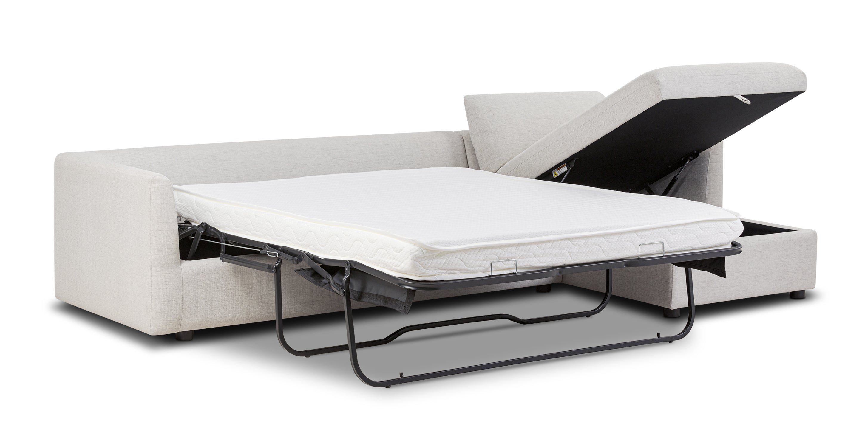 Argos Right Facing Sleeper Sectional Sofa Bed - Convertible L-Shaped Couch with Storage | Modern Living Room Furniture for Small Spaces | Perfect for Apartments, Guest Rooms & Home Theater Seating