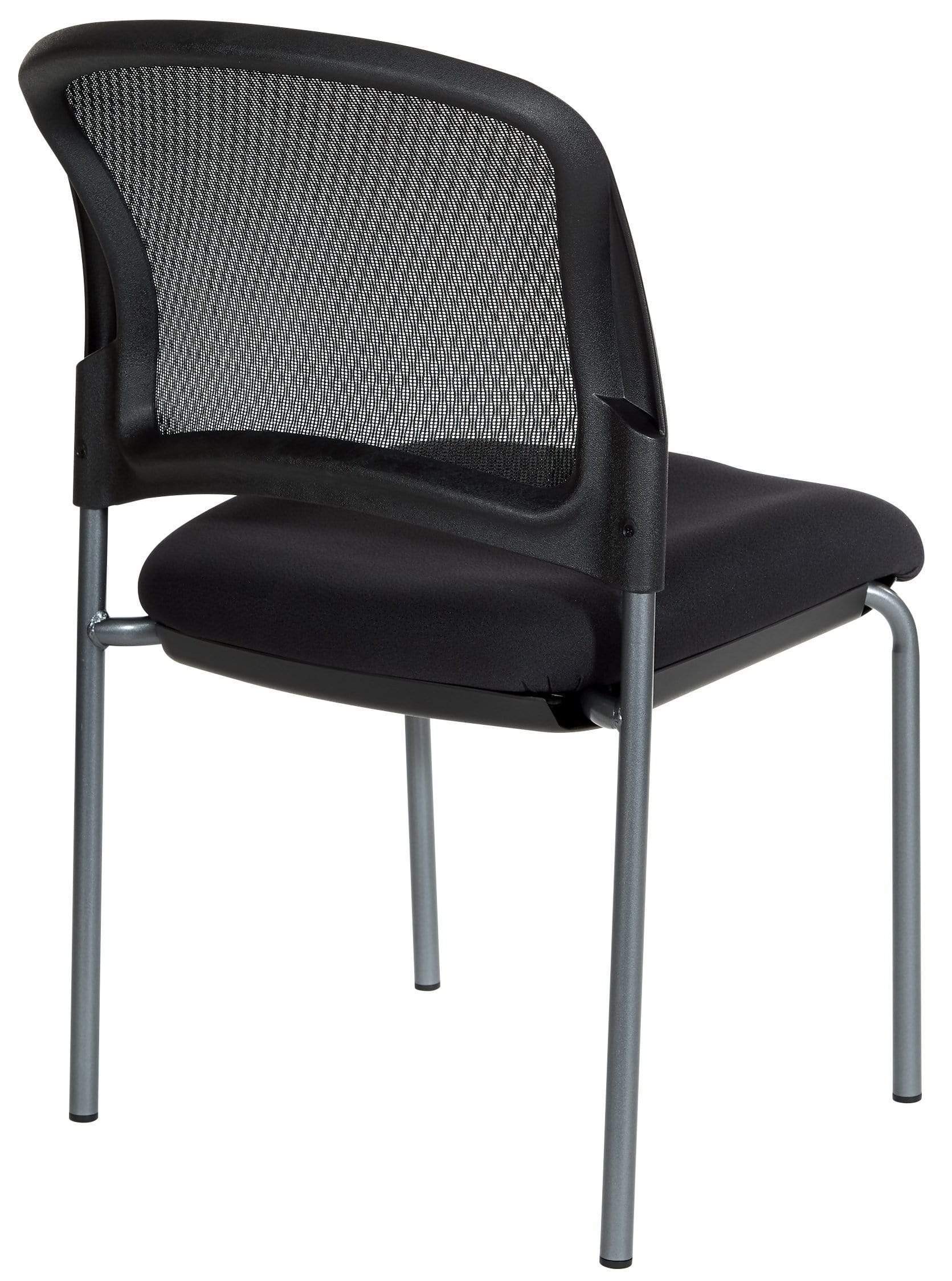 Pro Line II Armless Mesh Back Stacking Visitor Chair [86724R 30] - Durable Office & Conference Room Seating for Guests & Events