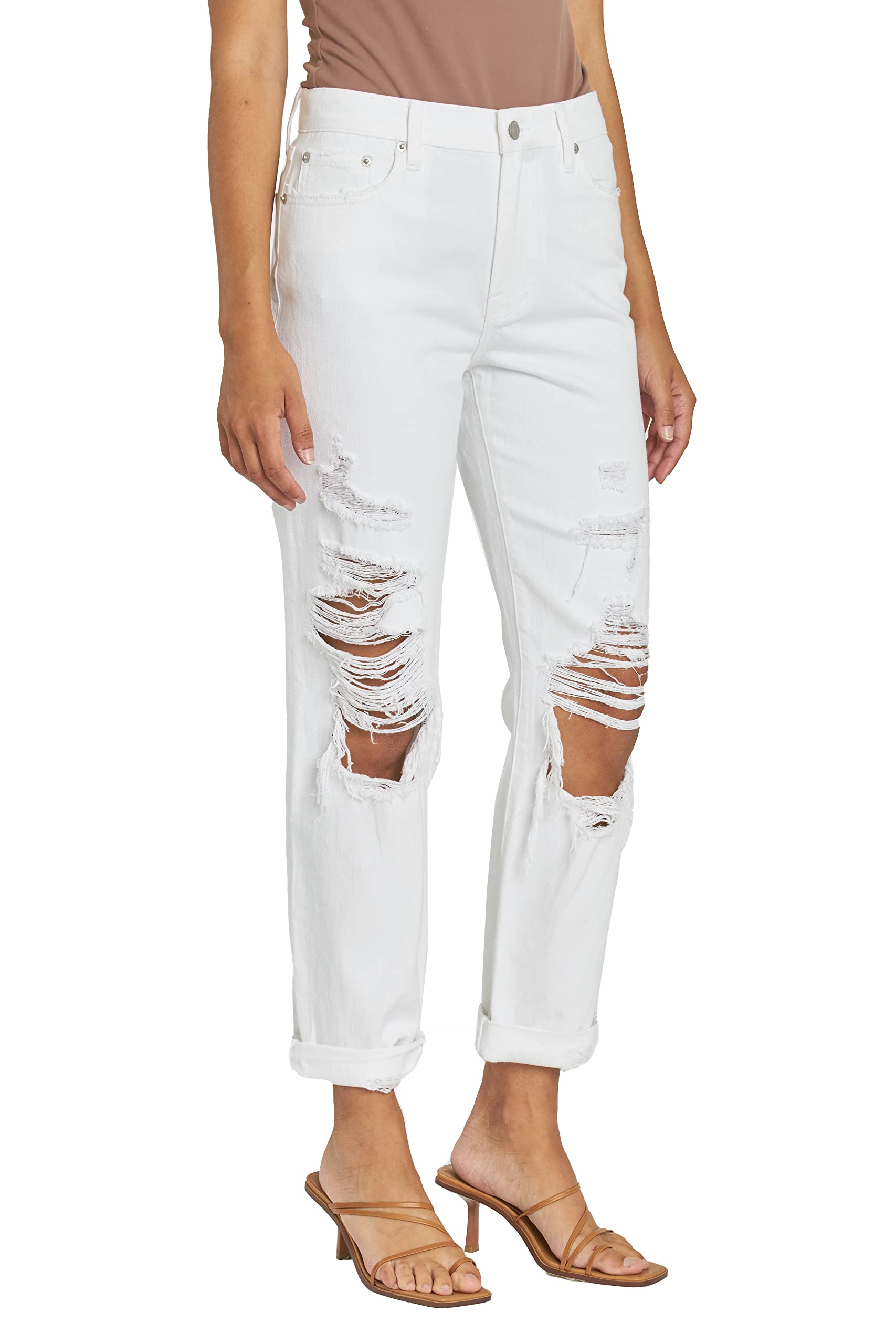 Women's Presley High Rise Relaxed Roller Jeans - Comfortable Stretch Denim Pants for Casual Wear & Everyday Outfits | Perfect for Work, Travel and Weekend Style