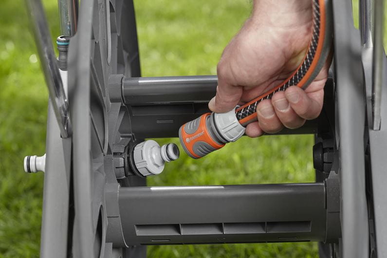 Gardena Hose Trolley CleverRoll L Easy 18520 20 - Retractable Garden Hose Reel with Wheels for Easy Storage & Mobility | Perfect for Lawn Care, Gardening & Outdoor Watering