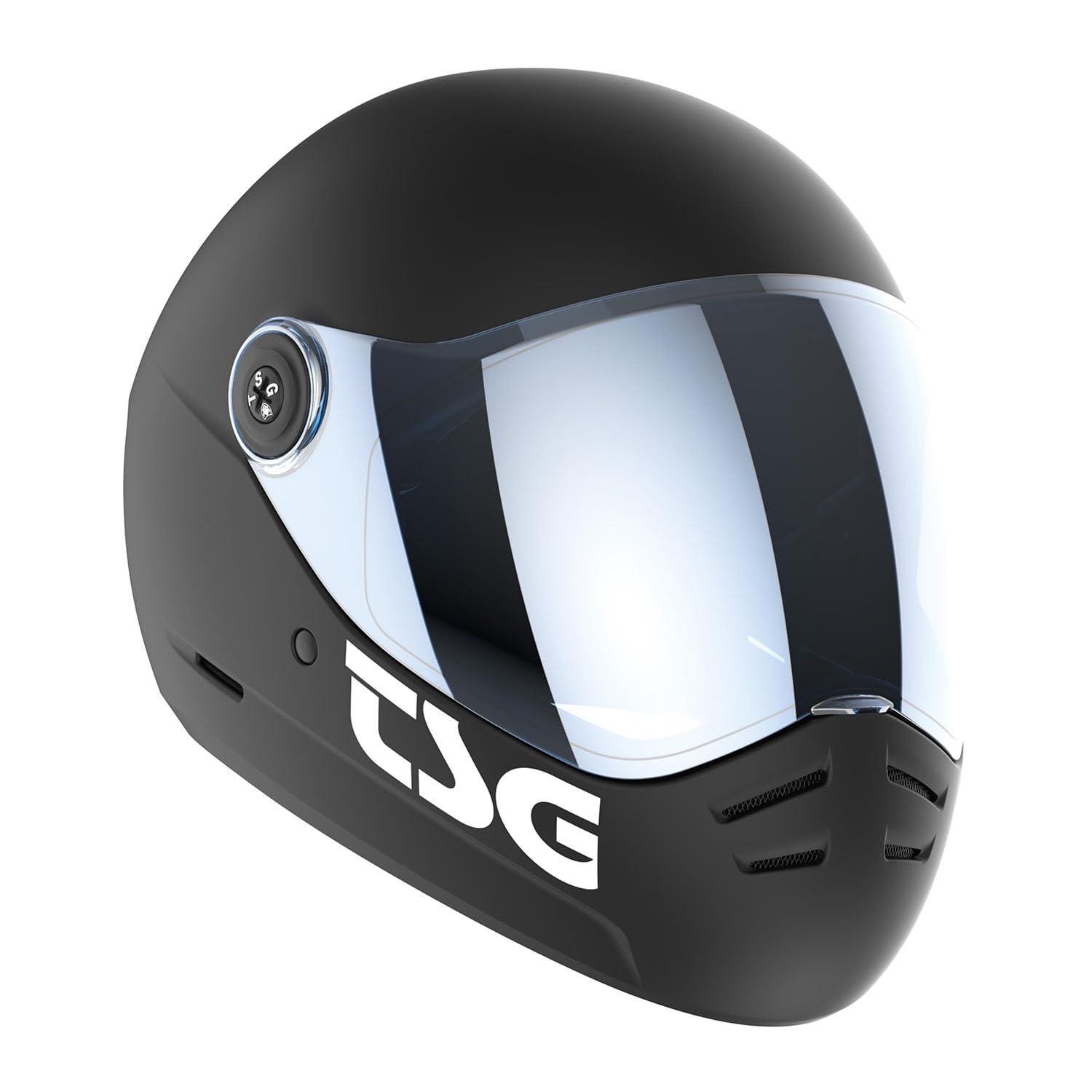 TSG Pass 2.0 Full Face Premium Helmet with Dual Visors for Downhill Skateboarding, E-Skating & Longboarding - ABS Hardshell with Nose Ports, Airflow Channels & Adjustable Cheek Pads | Perfect for High-Speed Riding, Urban Commuting & Extreme Sports Safety Gear