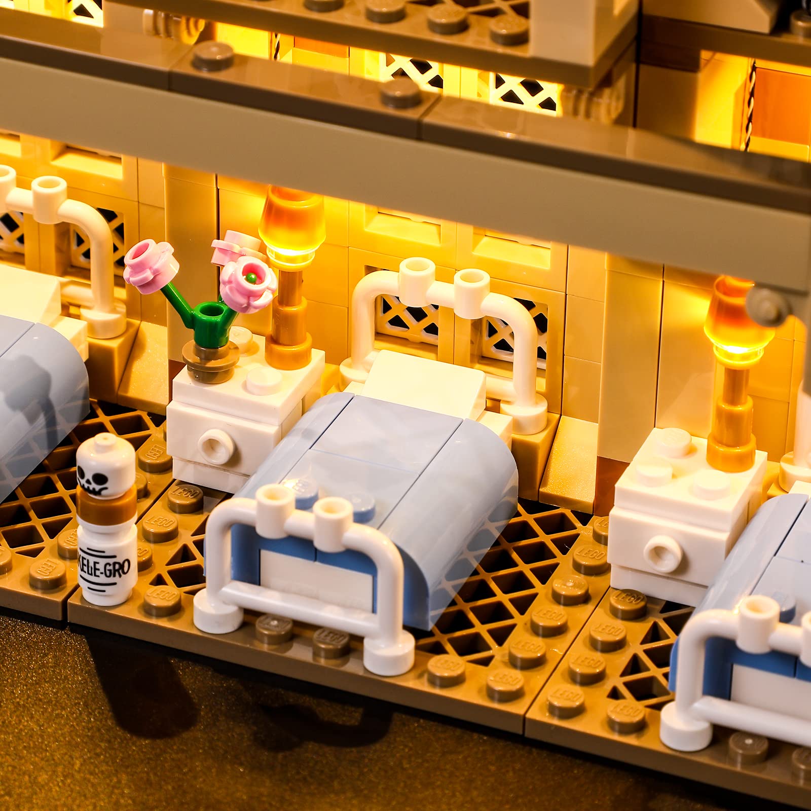 BRIKSMAX LED Lighting Kit for Lego Hogwarts Hospital Wing 76398 - Compatible with Lego Harry Potter 76398 (Lego Set Not Included) - Perfect for Display, Night Light, and Harry Potter Themed Decorations