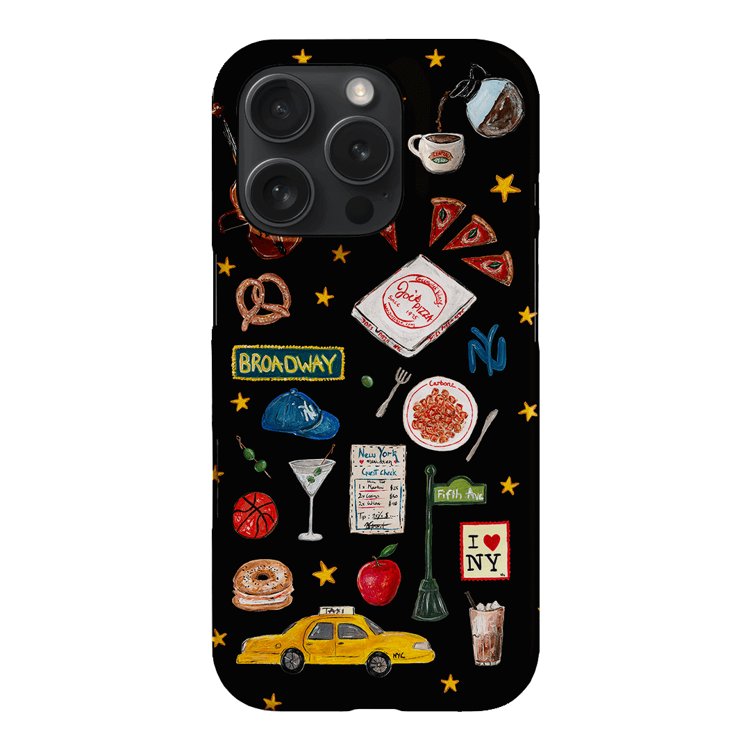 NYC Skyline iPhone Case - Durable Protective Phone Cover for iPhone 12/13/14/15 Pro Max with NYC Landmarks - Perfect for Travelers & New York Lovers