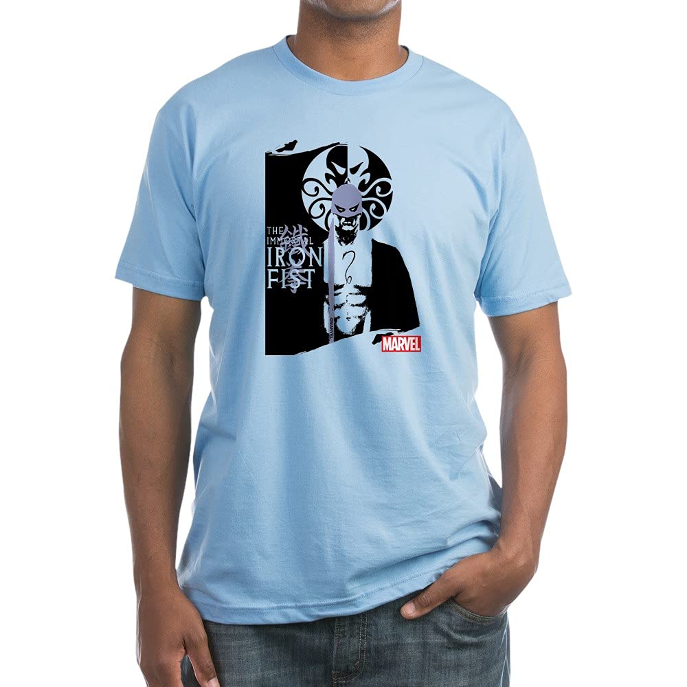 Iron Fist White & Blue Fitted T-Shirt for Men & Women | Graphic Tee for Casual Wear, Street Style & Pop Culture Fans