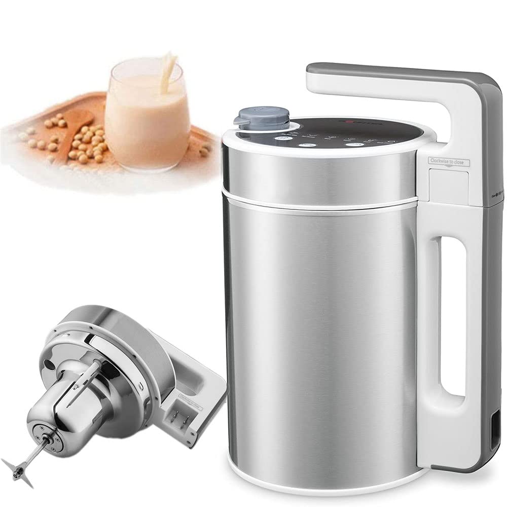 DAETNG 1.5L Automatic Soy Milk Maker Machine for Hot/Cold Beverages - Stainless Steel Insulated Almond Milk, Rice Milk, Quinoa Milk, Soup & Porridge Maker with Filter Strainer | Perfect for Healthy Breakfast, Vegan Drinks & Homemade Nut Milks