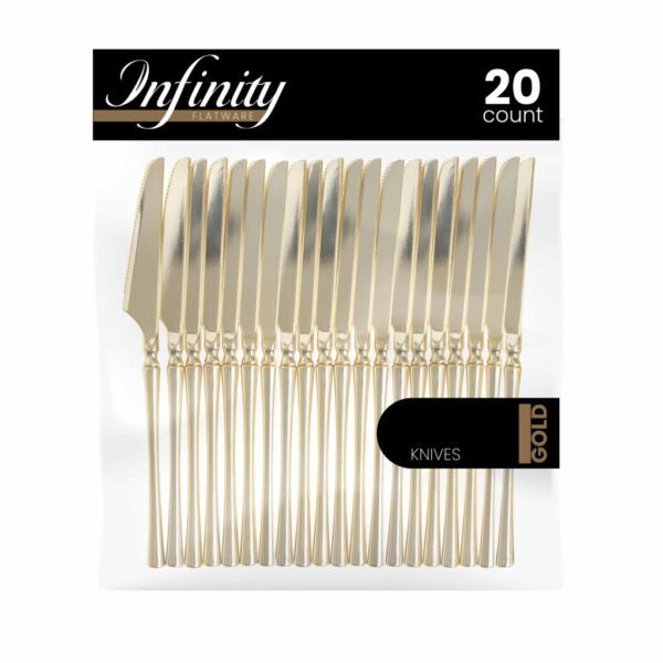Premium 20-Piece Infinity Collection Gold Flatware Set - Elegant Stainless Steel Cutlery for Dining, Parties & Gifts