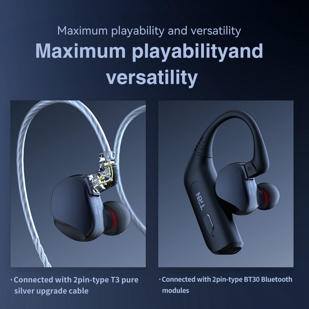 TRN VX Pro 9 Drivers Hybrid In-Ear Monitors - High Resolution Audiophile IEMs for Music, Gaming & Studio Recording