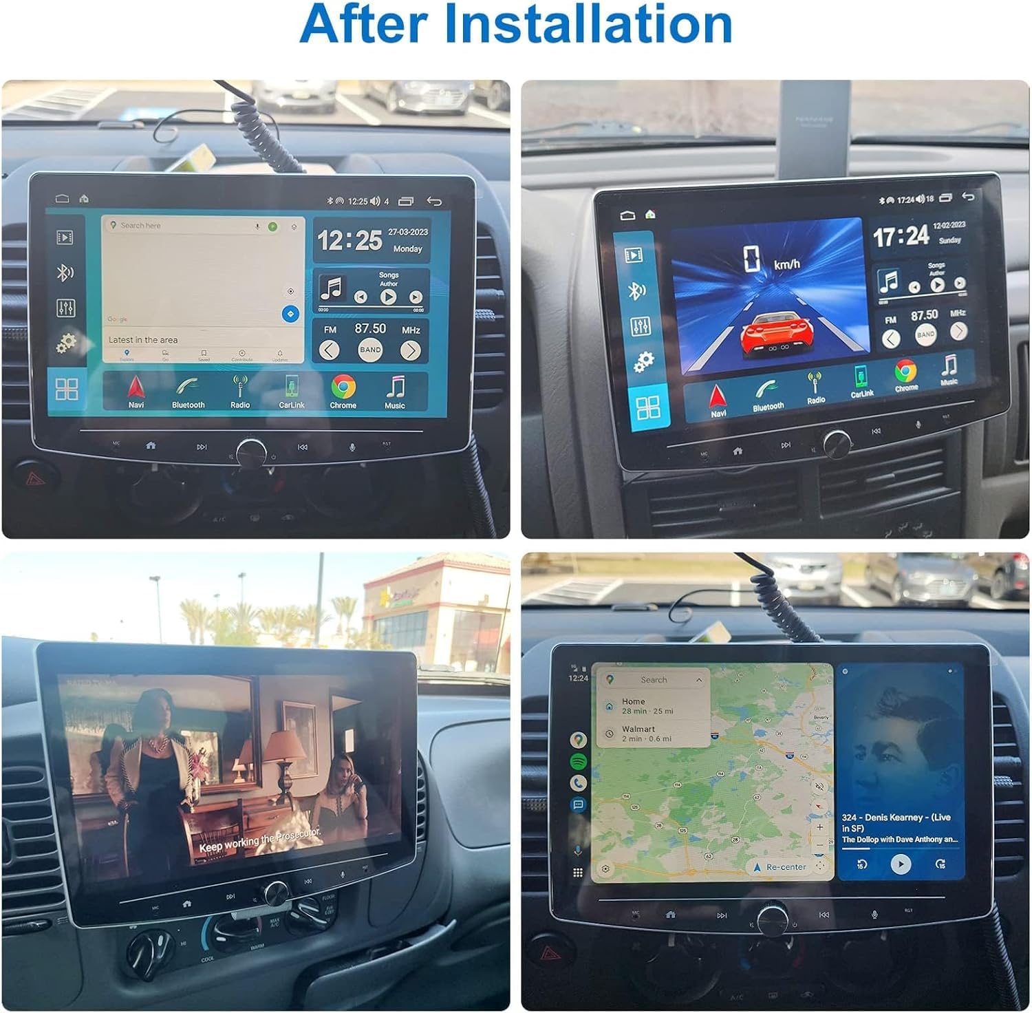 10 Inch Double Din Touchscreen Car Stereo - Detachable Floating QLED Car Radio with Apple CarPlay & Android Auto, Bluetooth, Rear View Camera, 5.1 Channel Audio for Cars, Trucks & SUVs | Perfect for Road Trips, Commuting & Hands-Free Navigation
