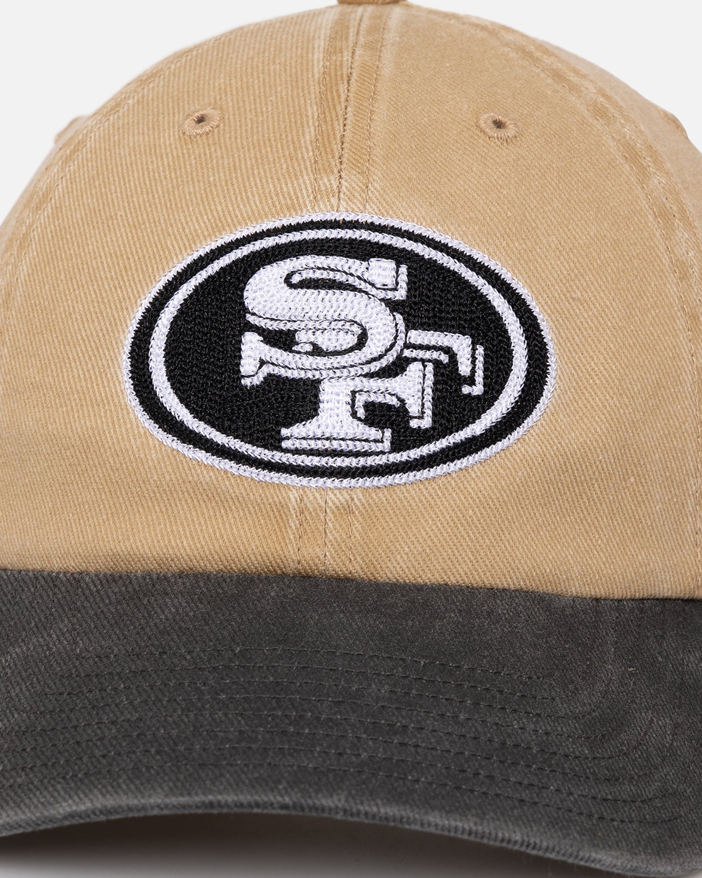 47 Brand San Francisco 49ers 'Apollo Chain' 47 Clean Up Strapback Khaki Hat - Official NFL Licensed Adjustable Baseball Cap for Men & Women - Perfect for Game Day, Casual Wear & Sports Fans