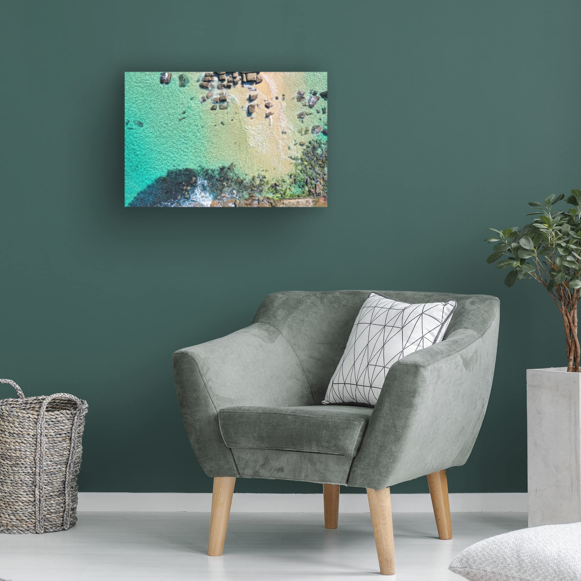 Trademark Fine Art 'Art of The Ocean' Canvas Wall Art by Beata Czyzowska Young - Stunning Beach Themed Painting for Coastal Home Decor, Living Room, Bedroom or Office