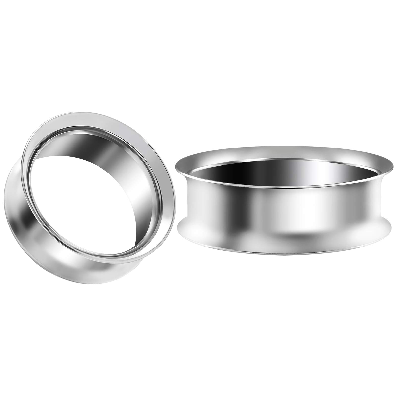 316L Surgical Steel Double Flared Saddle Piercing Jewelry - Stretcher Ear Plugs & Earring Lobe Flesh Tunnel for Gauged Ears - Perfect for Daily Wear, Body Modification & Alternative Fashion