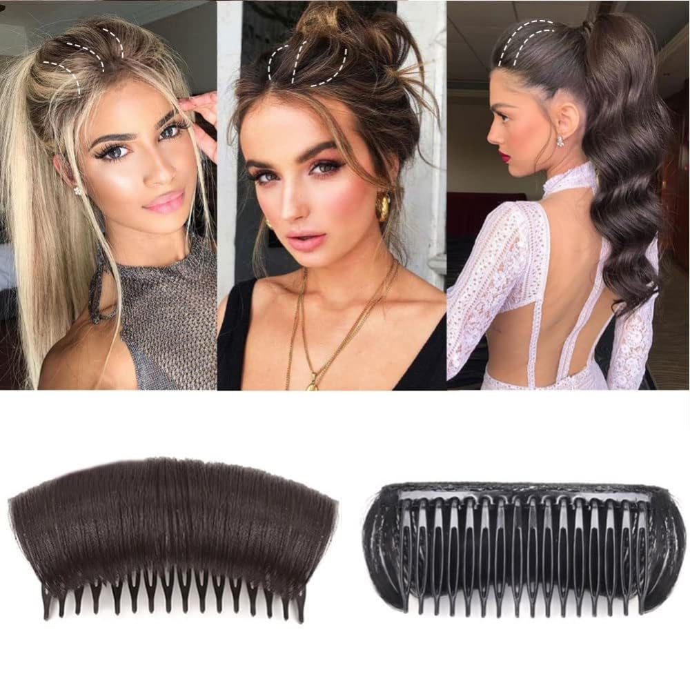Bump It Up Hair Bun Clip - Invisible False Hair Base Set with Sponge Styling Insert & Comb | DIY Voluminous Hairstyle Accessories for Women & Girls | Perfect for Weddings, Parties & Everyday Styling
