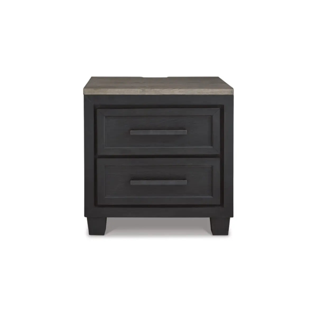 Foyland Modern Nightstand in Black Brown - Stylish Bedside Table with Storage for Bedroom, Living Room, or Office