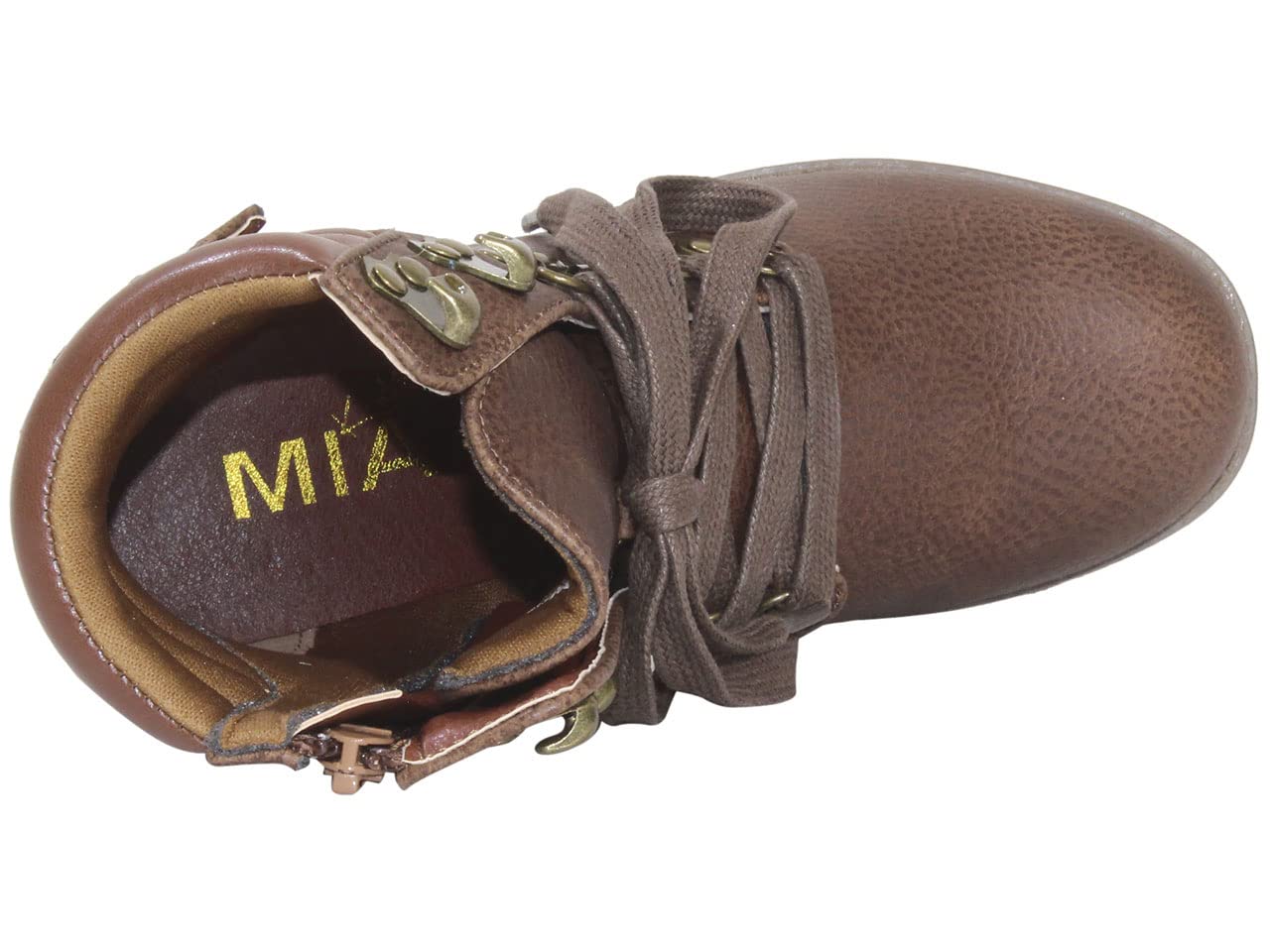 MIA Girl's Lil Annamaria Cognac Leather Shoes for Toddler & Kids - Comfortable Casual & Dress Footwear for School, Play & Special Occasions