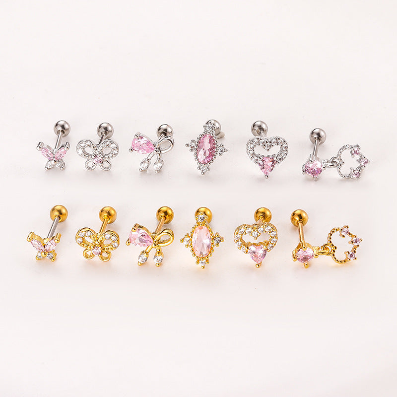 20G Butterfly Helix Conch Earrings - Surgical Steel Cartilage Hoop Earrings for Women | Trendy Body Jewelry for Pierced Ears, Perfect for Everyday Wear and Special Occasions